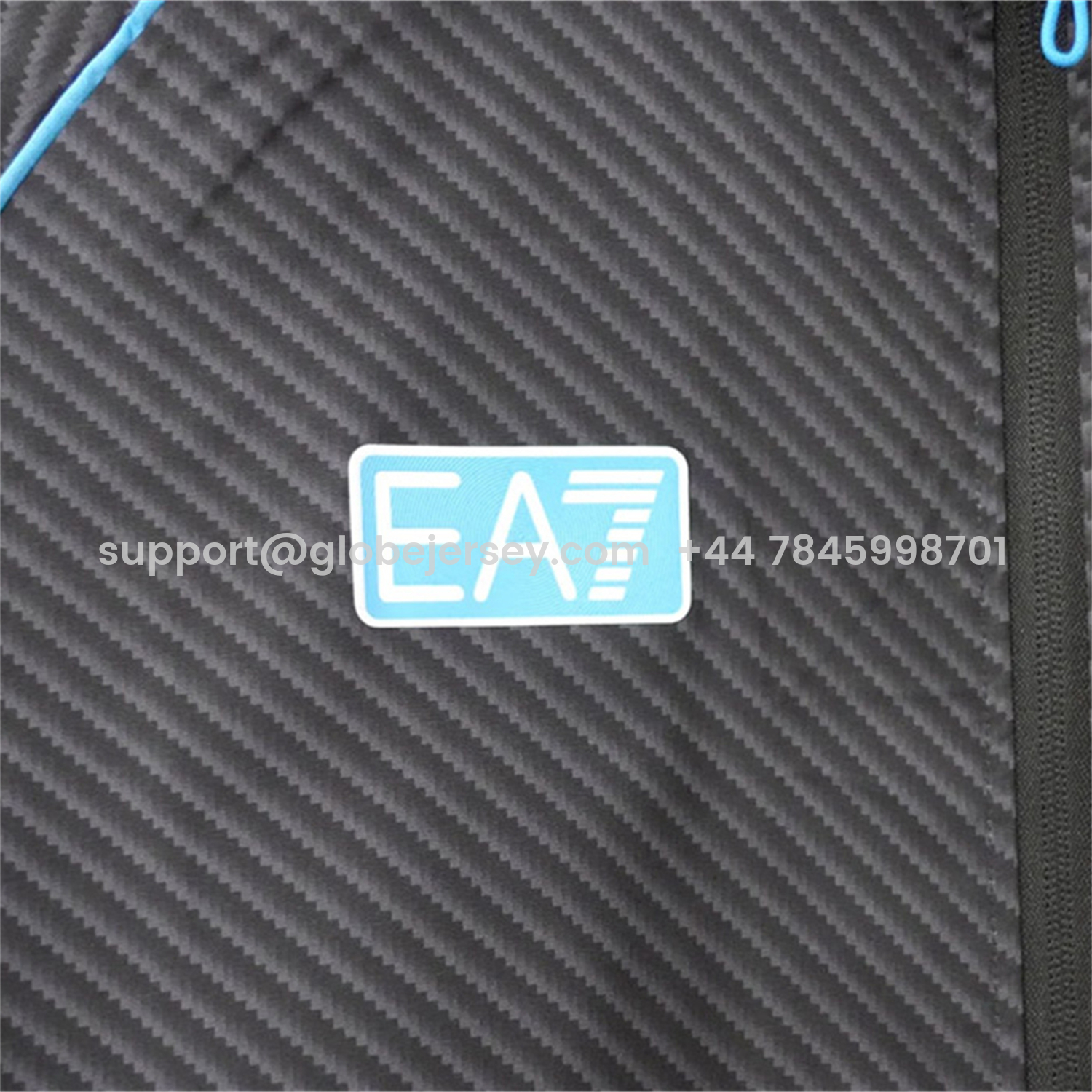 GlobeJersey-Napoli 25-26 Black With Blue Stripes Windbreaker Jacket