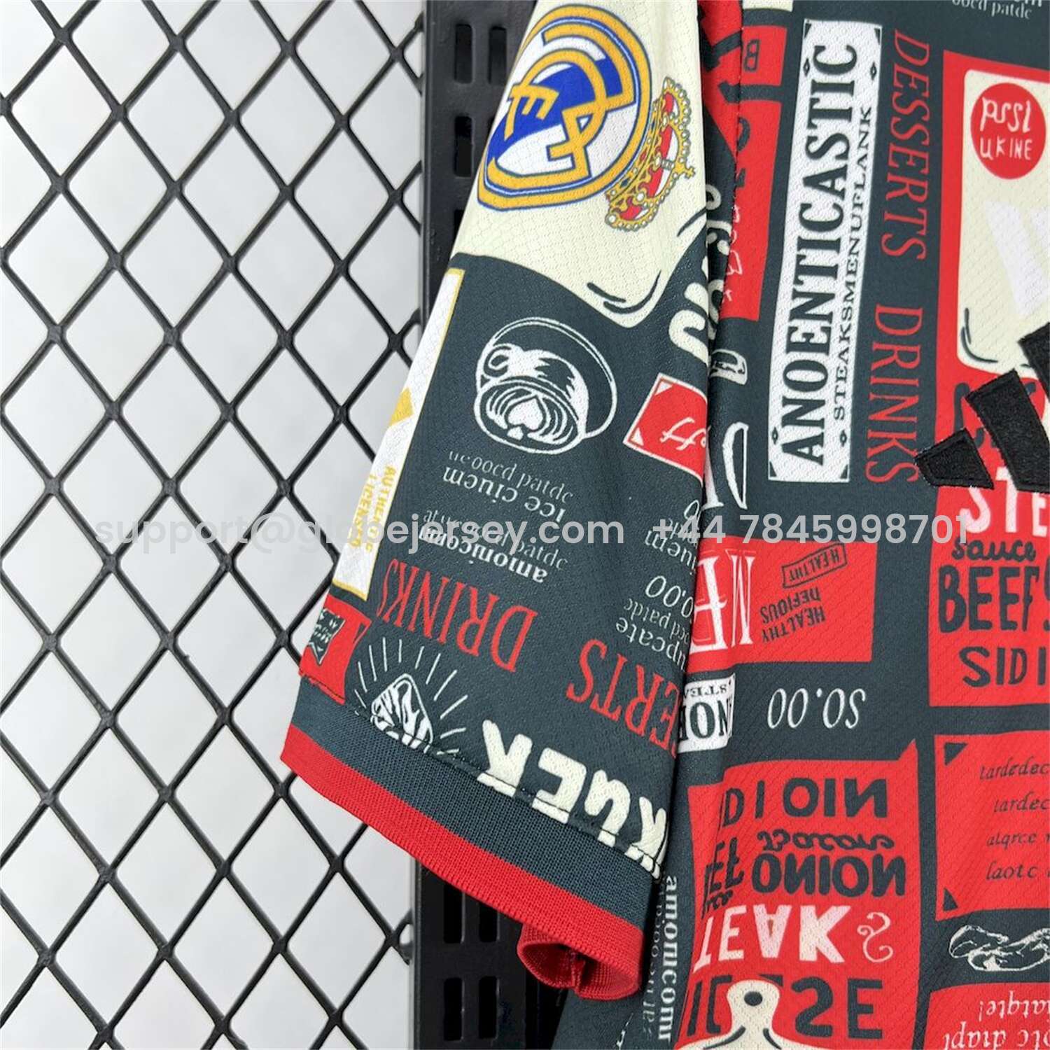 GlobeJersey-Real Madrid 25-26 Color Advertising Swatch Dark Gray Jersey - Fans Version