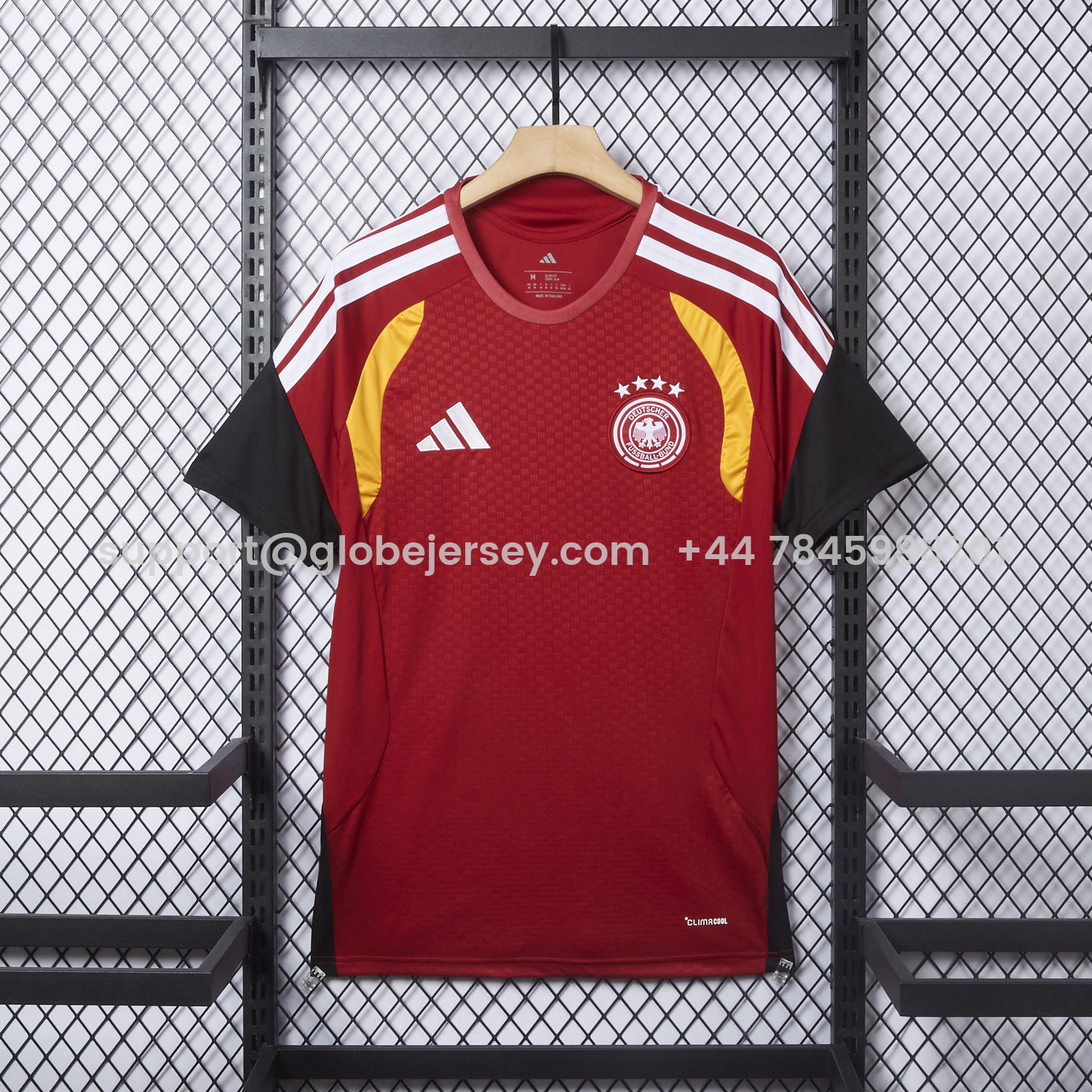 GlobeJersey-Germany 2026 Red Pre-Match Training Jersey - Fans Version