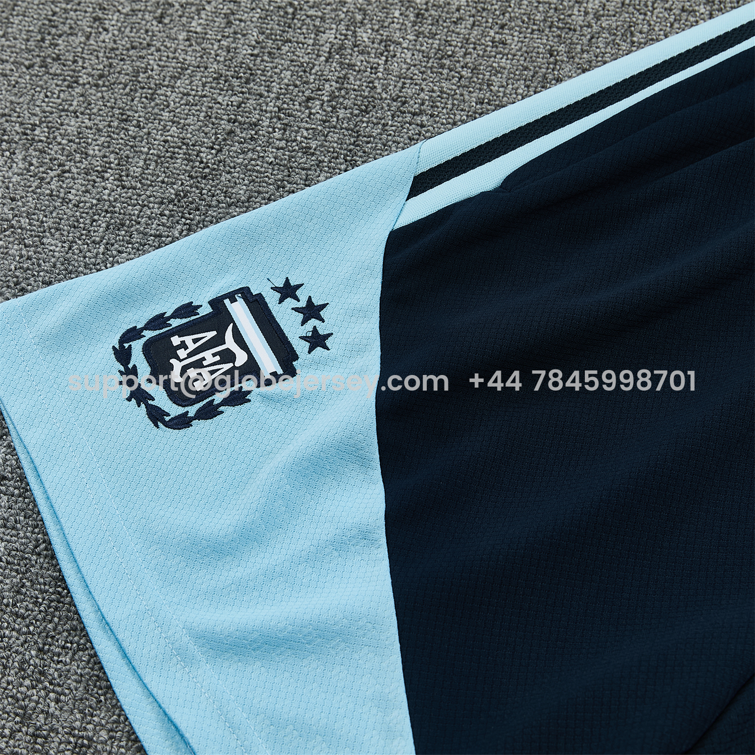 GlobeJersey-Argentina 2026 Vest Training Set - Dark Blue Top & Dark Blue Pants