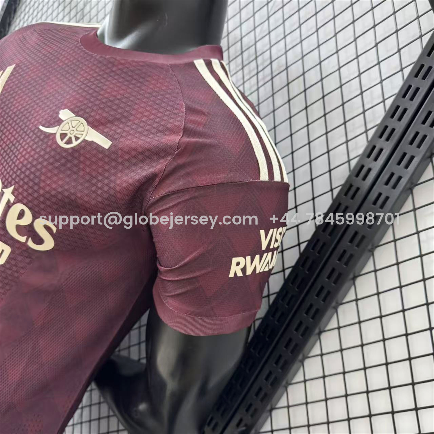 GlobeJersey-Arsenal 26-27 Yellow Sponsors Wine Red Special Jersey - Player Version