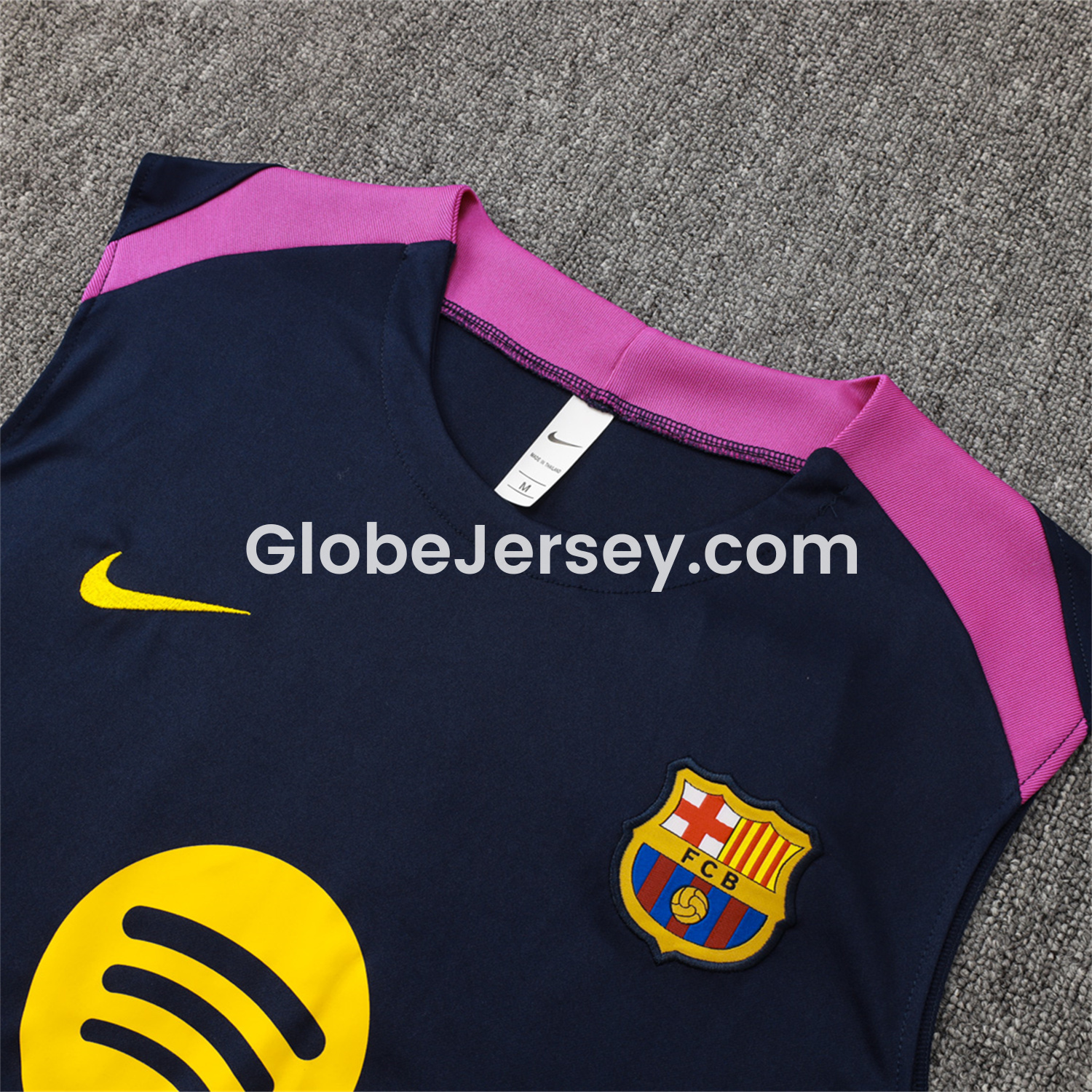 GlobeJersey-Barcelona 25-26 Vest Training Set - Deep Blue Black Vest and Shorts