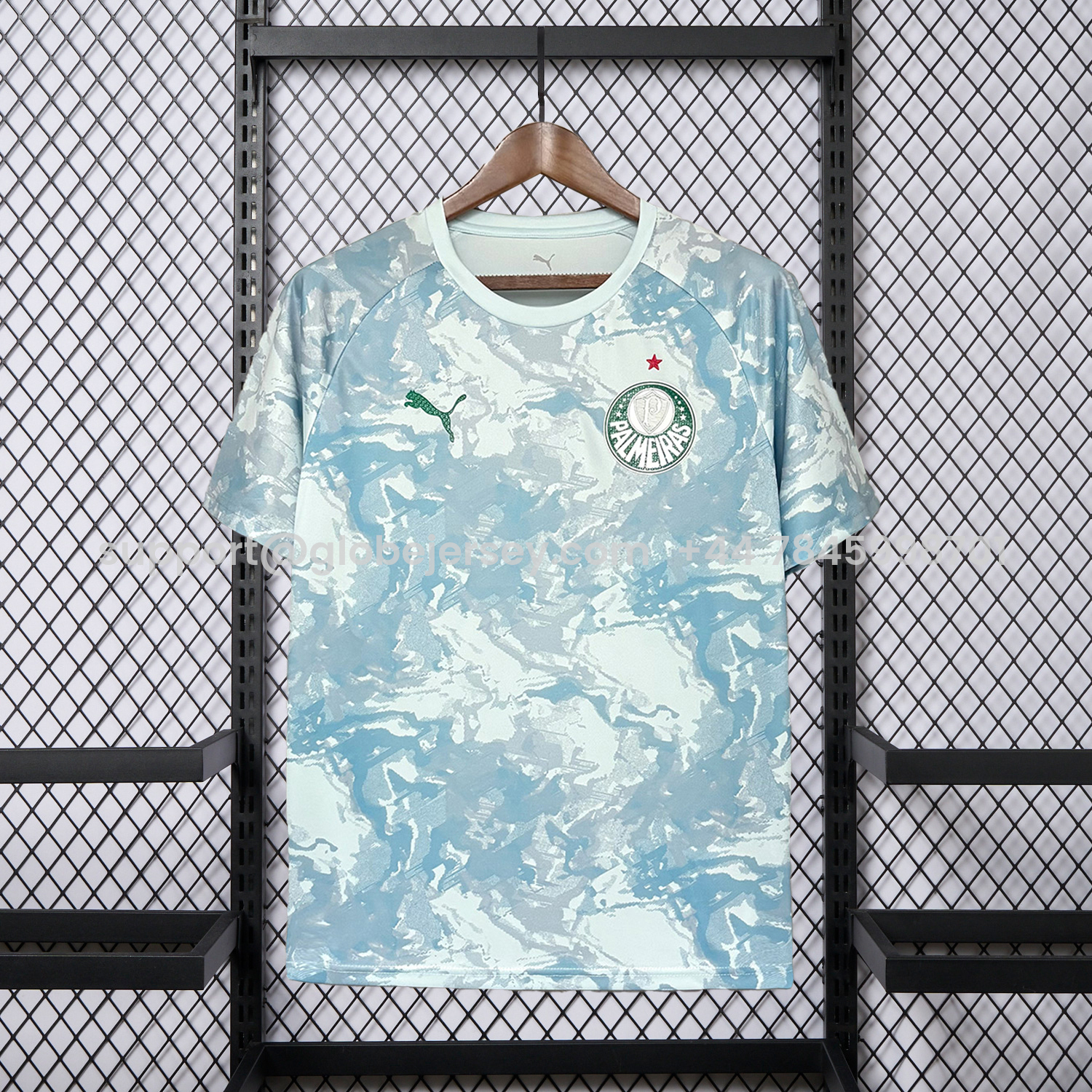 GlobeJersey-Palmeiras 26-27 Light Mint Blue Pre-Match Jersey - Fans Version
