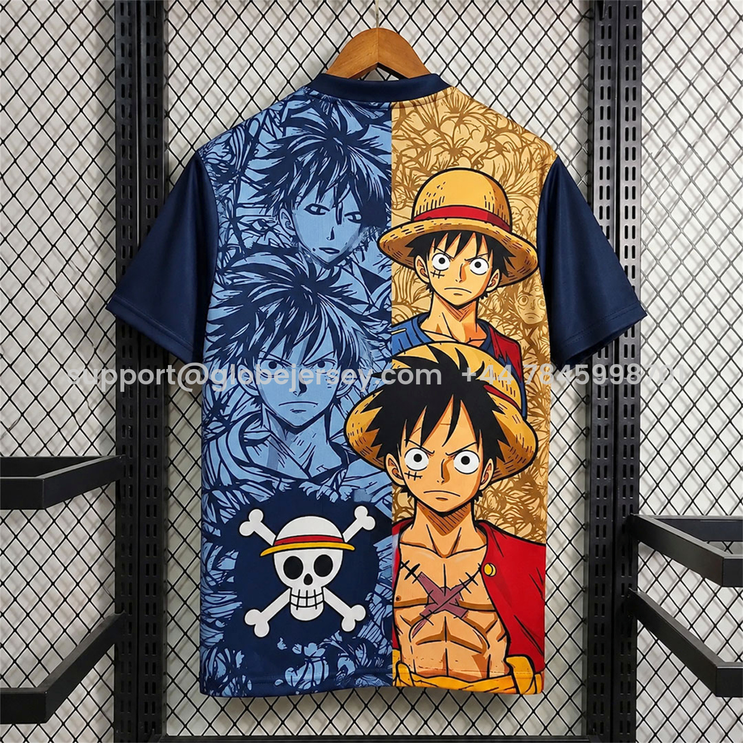 GlobeJersey-Japan 2026 Luffy Skull Blue Yellow Special Jersey - Fans Version