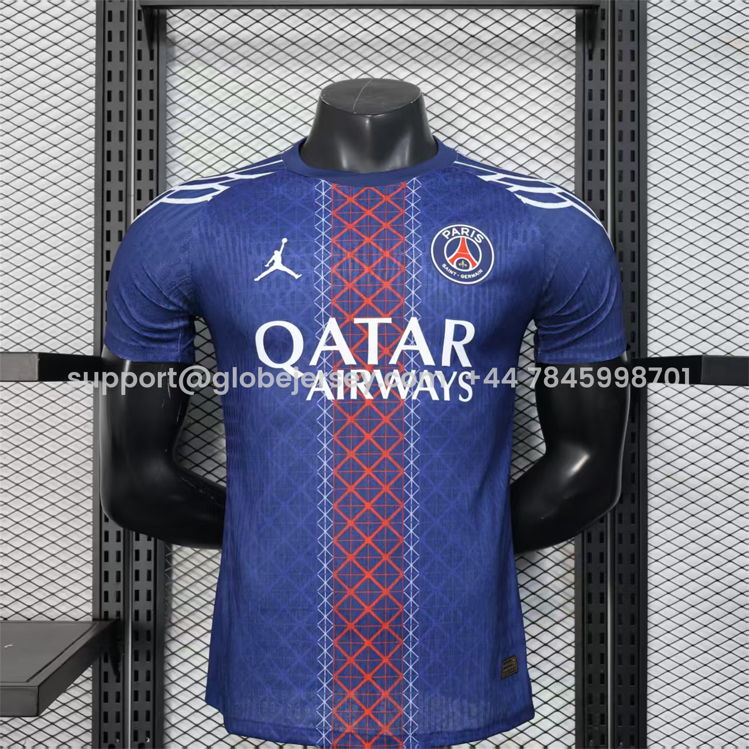 GlobeJersey-Paris Saint-Germain PSG X JD 25-26 Red And Blue Special Edition Jersey - Player Version