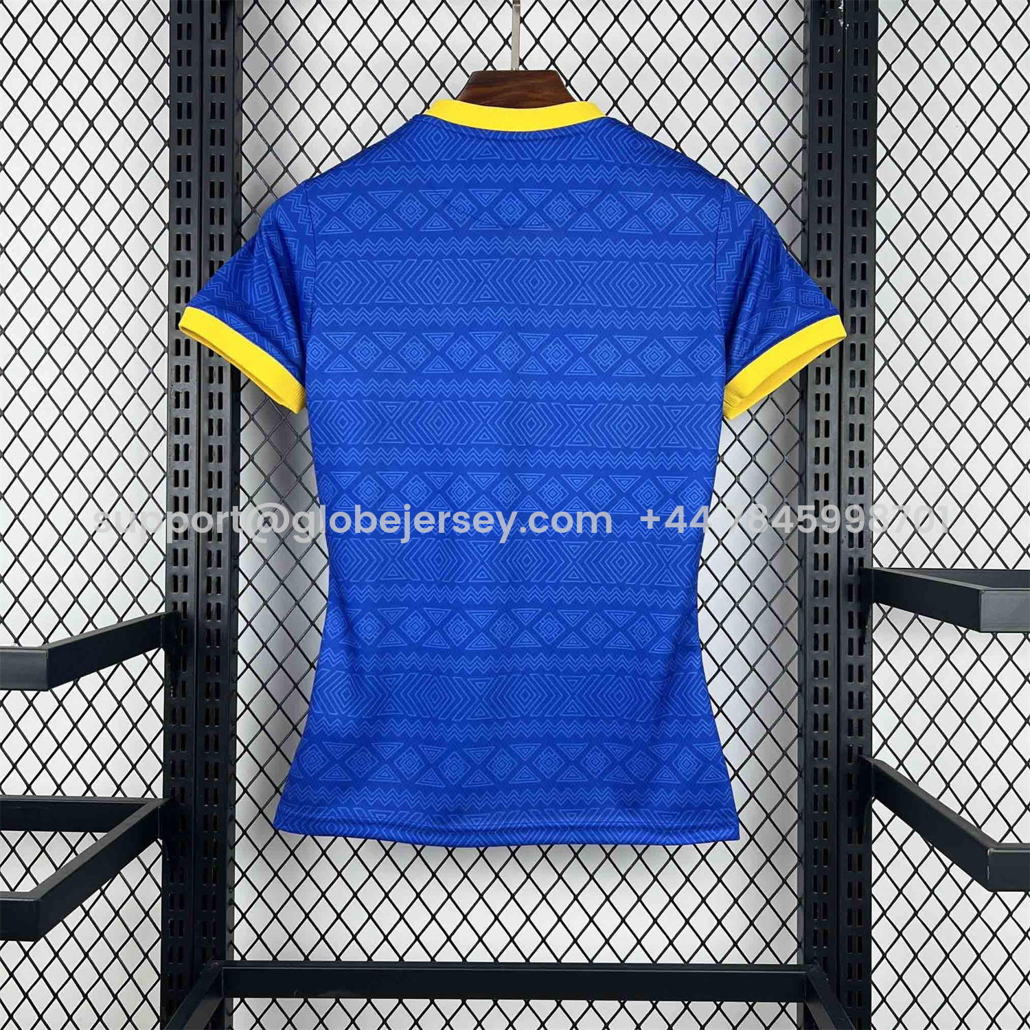 GlobeJersey-Women's Brazil 2026 Diamond Texture Blue Special Jersey