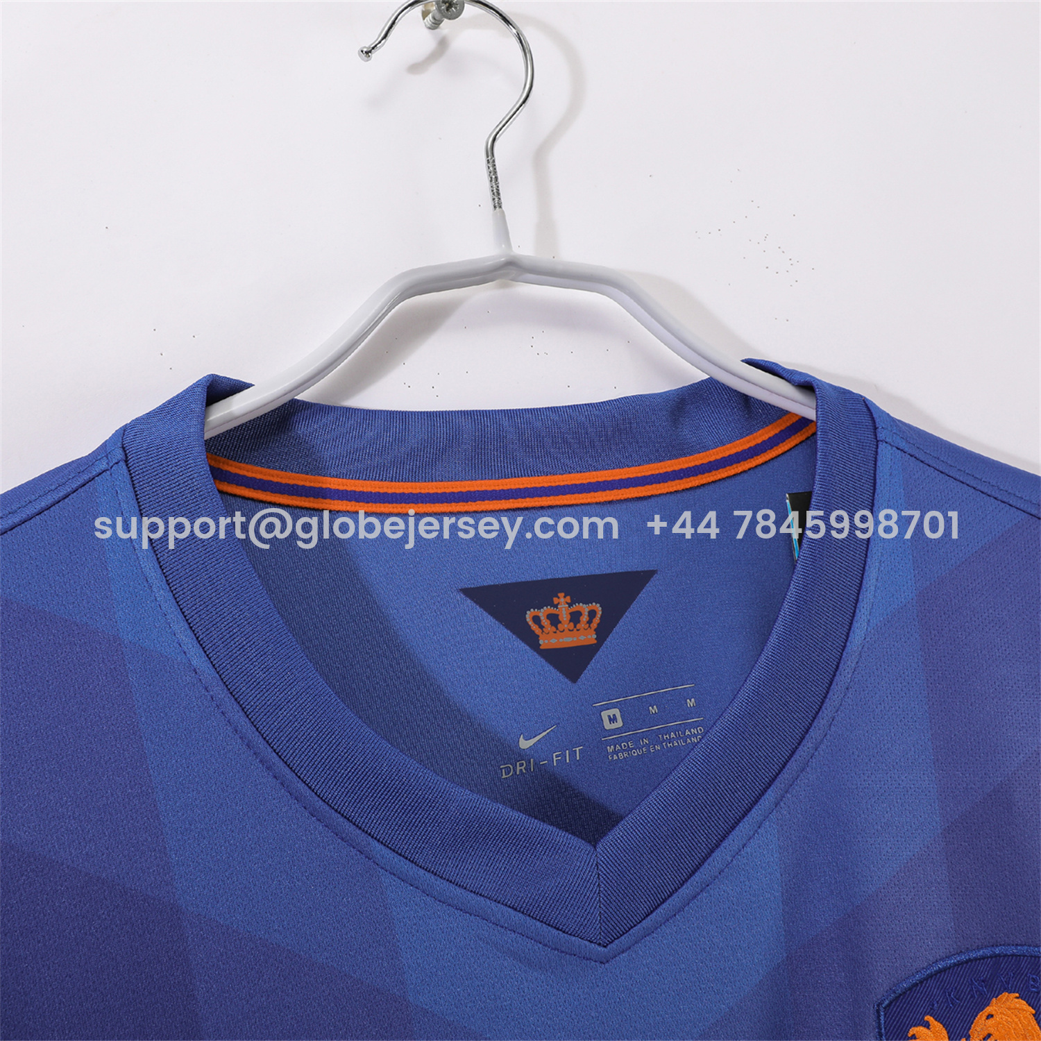 GlobeJersey-Retro Netherlands 2014 Away Blue Jersey