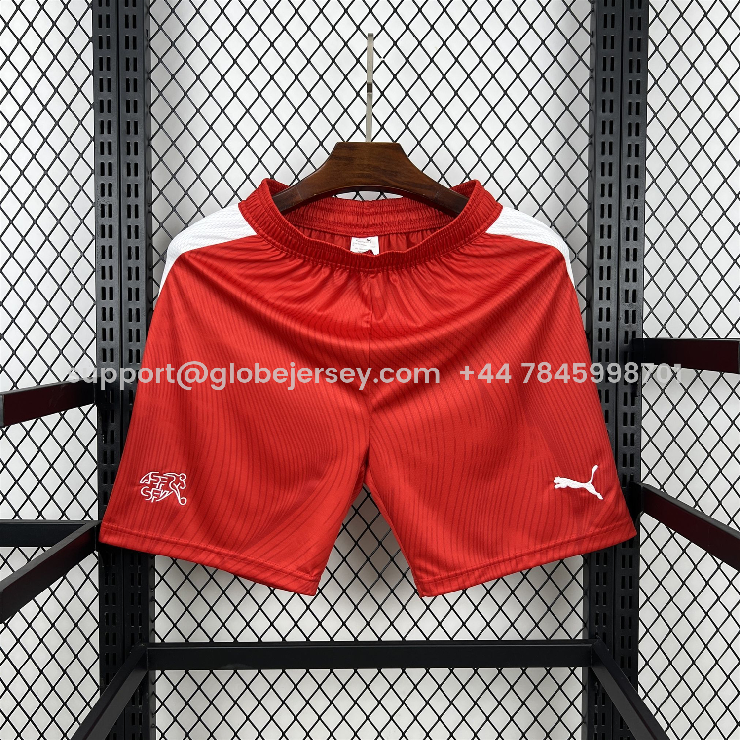 GlobeJersey-Switzerland 2026 Home Red Shorts - Fans Version