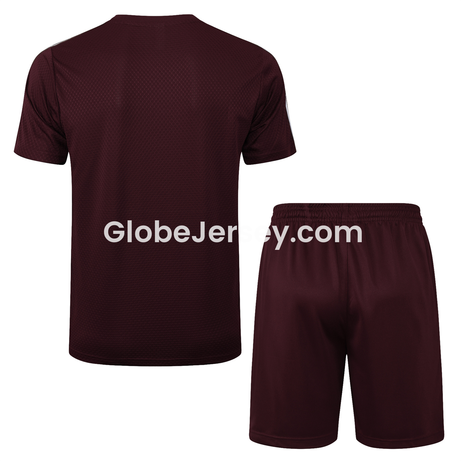 GlobeJersey-Ajax 25-26 Throwback Trefoil Short-Sleeve Training Set - Deep Red