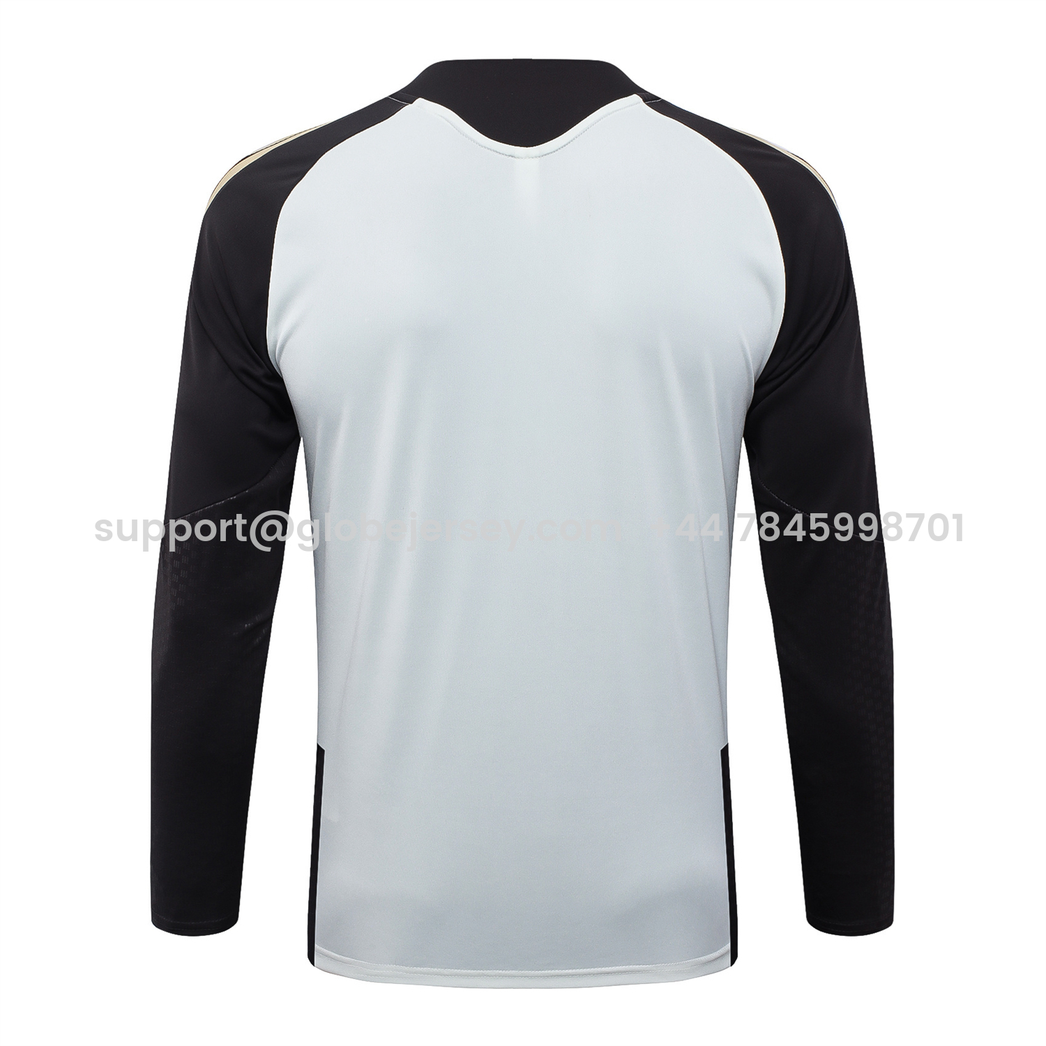 GlobeJersey-Flamengo 2026 Long Sleeve Training Set - White Top & Black Pants