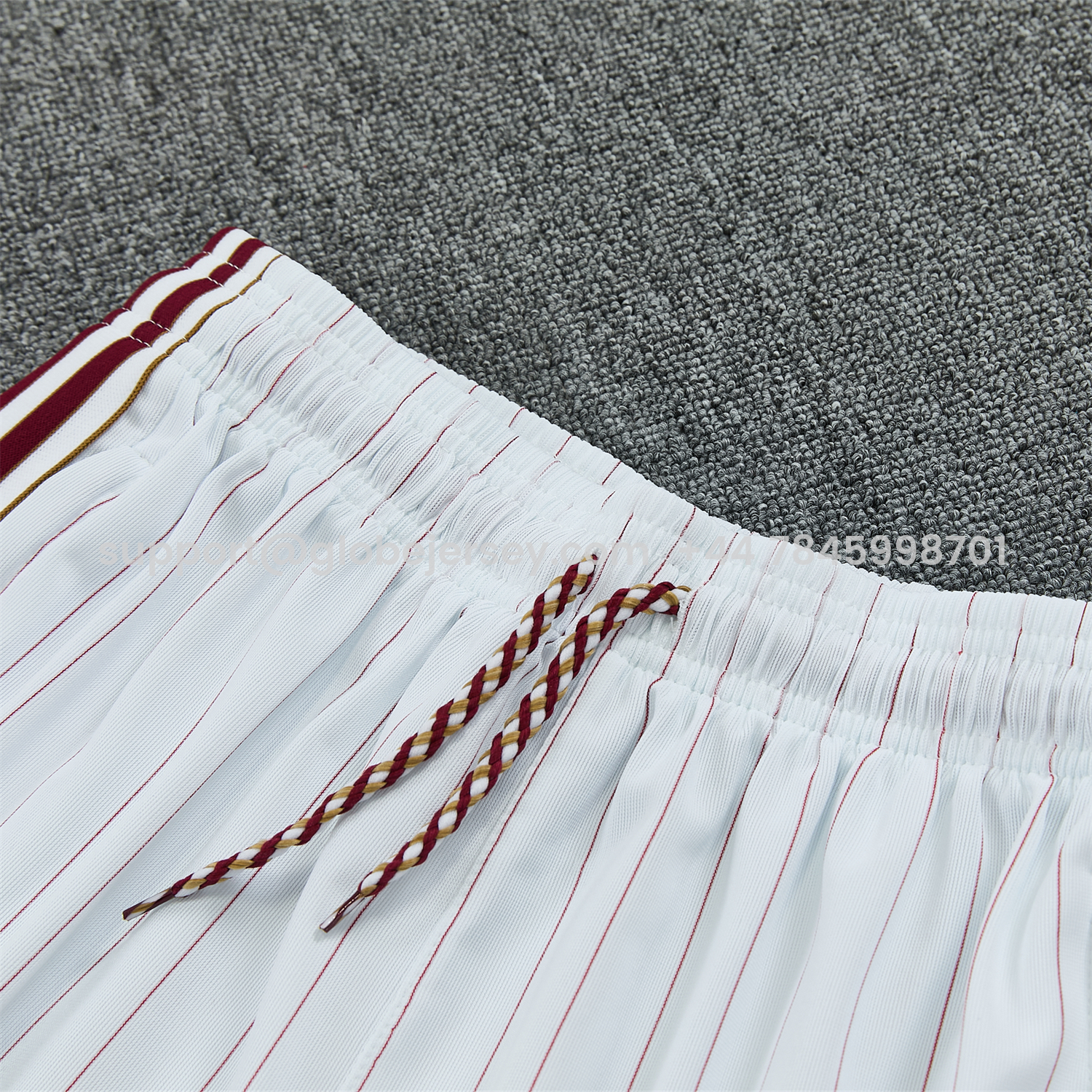 GlobeJersey-Arsenal 25-26 Retro Style Short-Sleeve Training Set - Colors Top & White With Thin Mar Pants