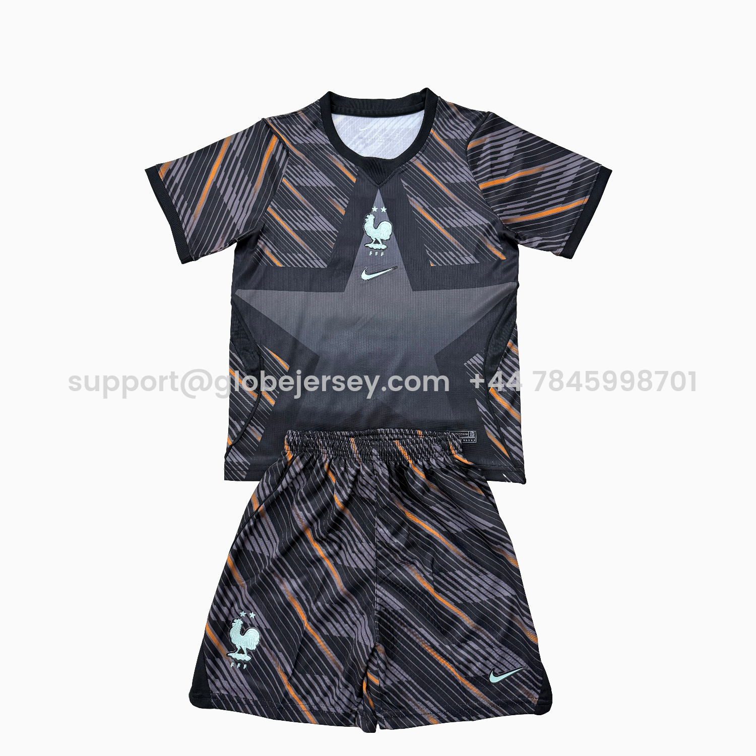 GlobeJersey-France 2026 Goalkeeper Black Kids Kit