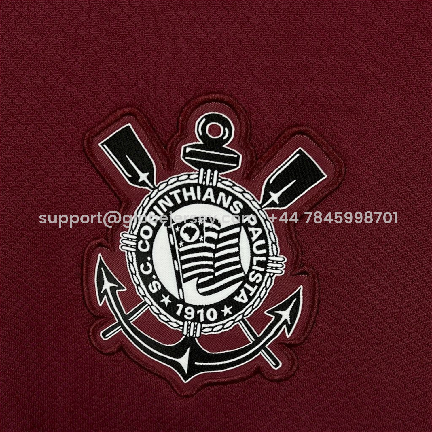 GlobeJersey-Corinthians 26-27 Wine Red Pre-Match All Sponsors Jersey - Fans Version