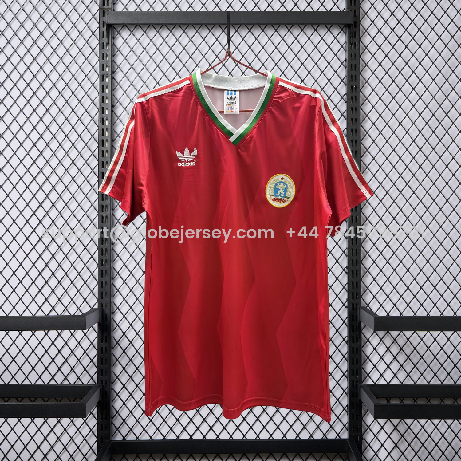 GlobeJersey-Retro Bulgaria 1986 Away Red Jersey