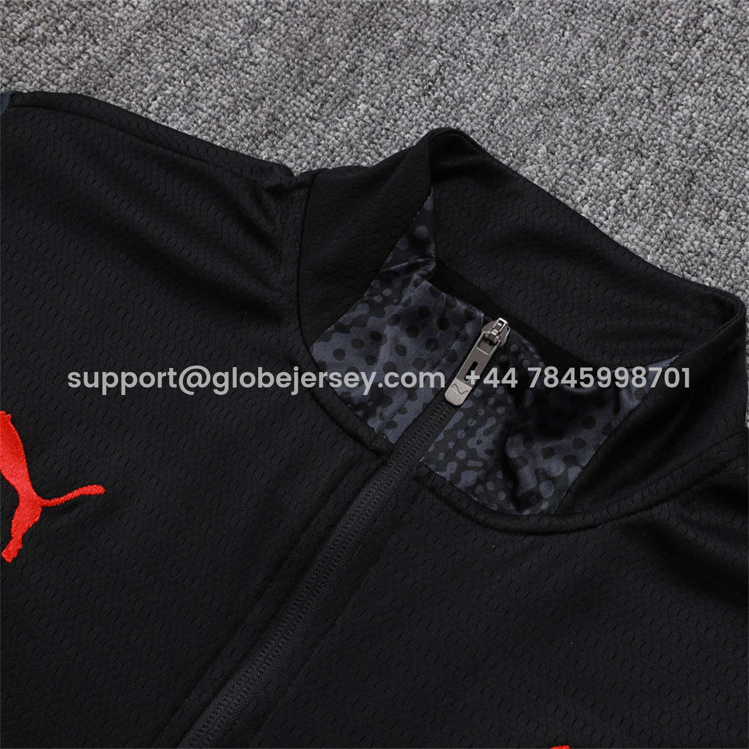 GlobeJersey-AC Milan 25-26 Jacket Training Tracksuit - Little Devil Black top & Pants