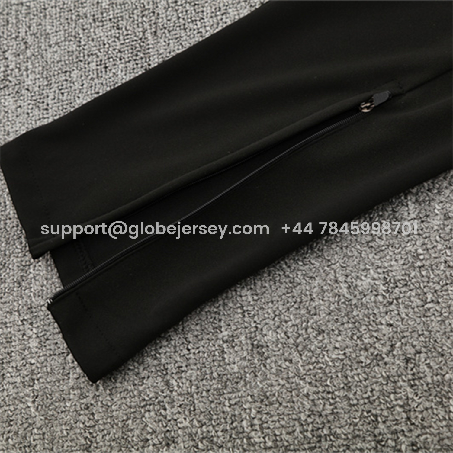 GlobeJersey-Napoli 25-26 Kids Long Sleeve Training Set - Gray Mecha Top & Black Pants