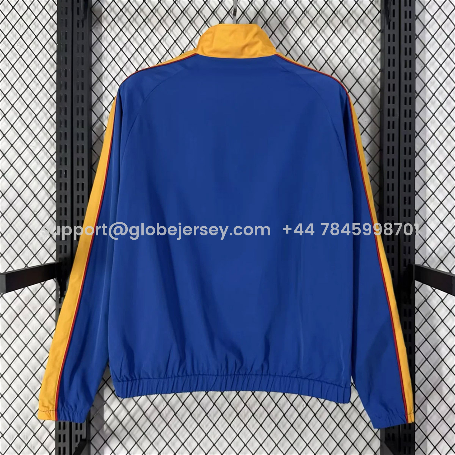 GlobeJersey-Colombia 2026 Windbreaker Jacket - Blue With Yellow