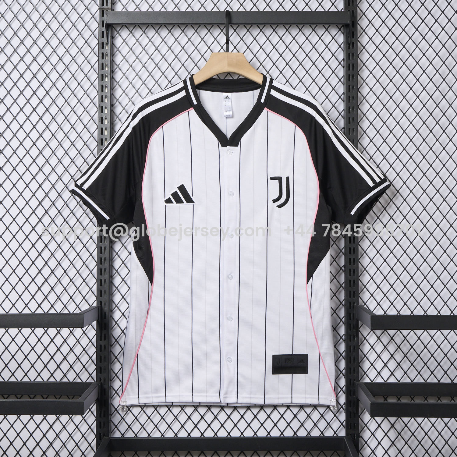 GlobeJersey-Juventus 25-26 White Baseball Jersey with Black Stripes