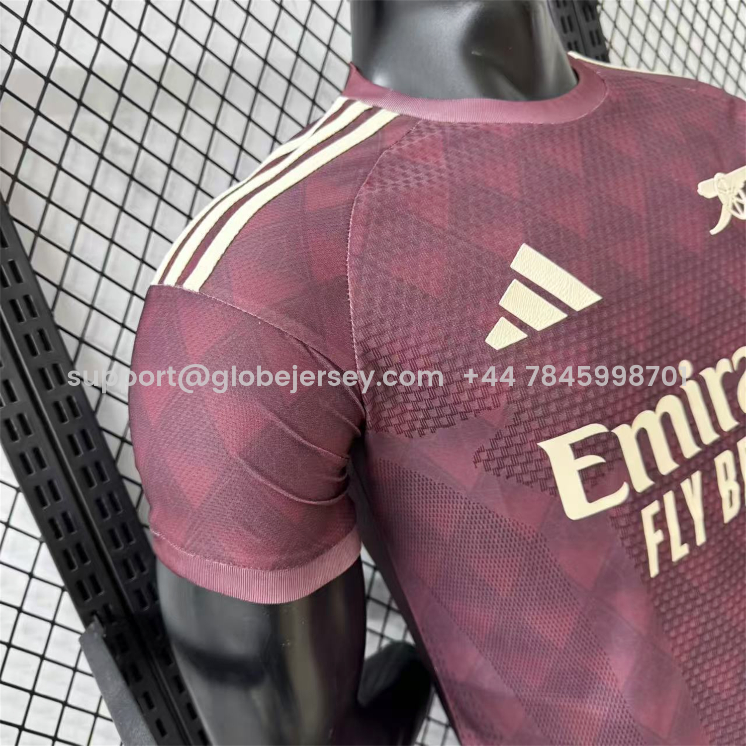 GlobeJersey-Arsenal 26-27 Yellow Sponsors Wine Red Special Jersey - Player Version
