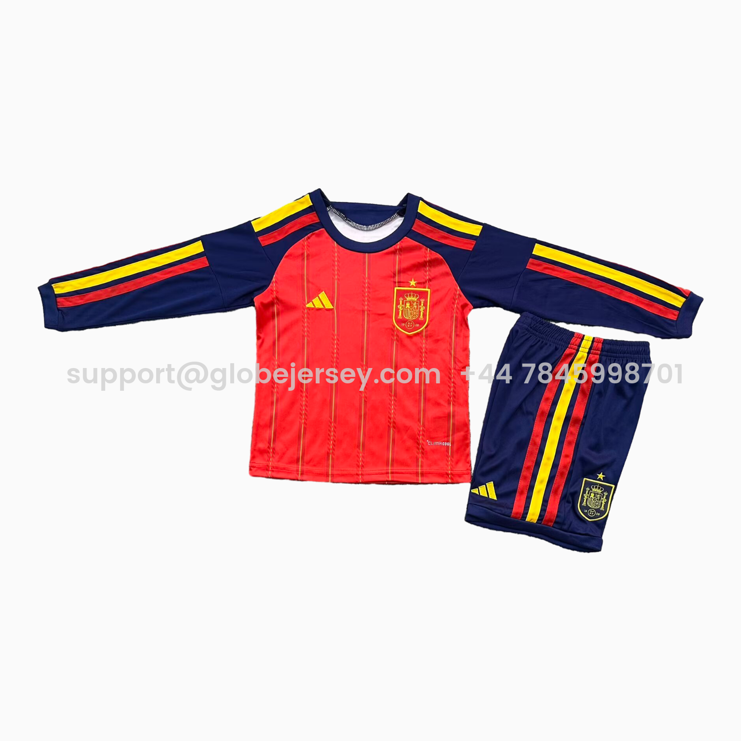 GlobeJersey-Spain 2026 Home Long Sleeves Kids Kit