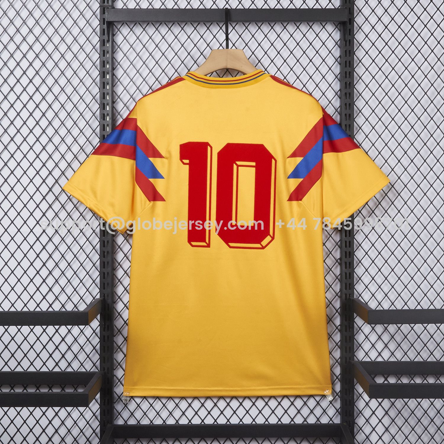 GlobeJersey-Retro Colombia 1990 Home Number 10 Jersey