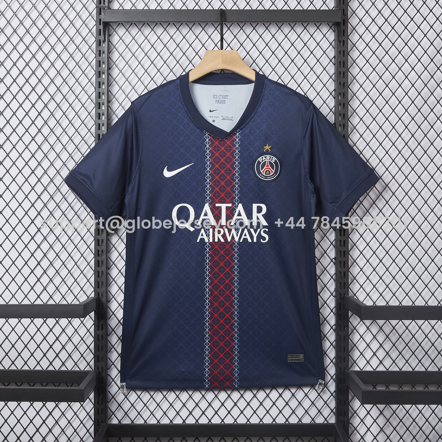 GlobeJersey-Paris Saint-Germain PSG 2025 Champions League Eiffel Tower Star Jersey - Fans Version