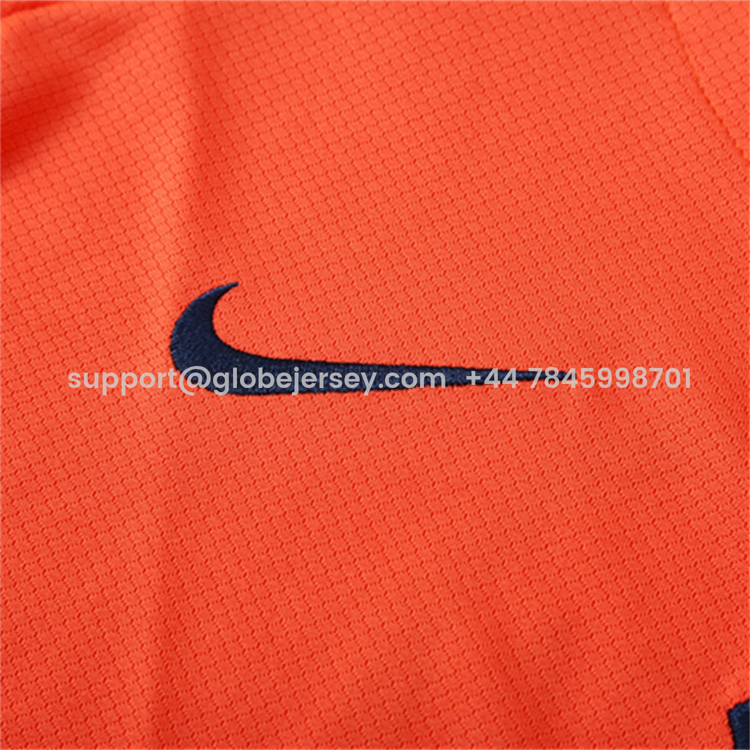 GlobeJersey-Barcelona 25-26 Kids Short-Sleeve Training Set - Orange Top Royal Blue Sponsor & Royal Blue Shorts