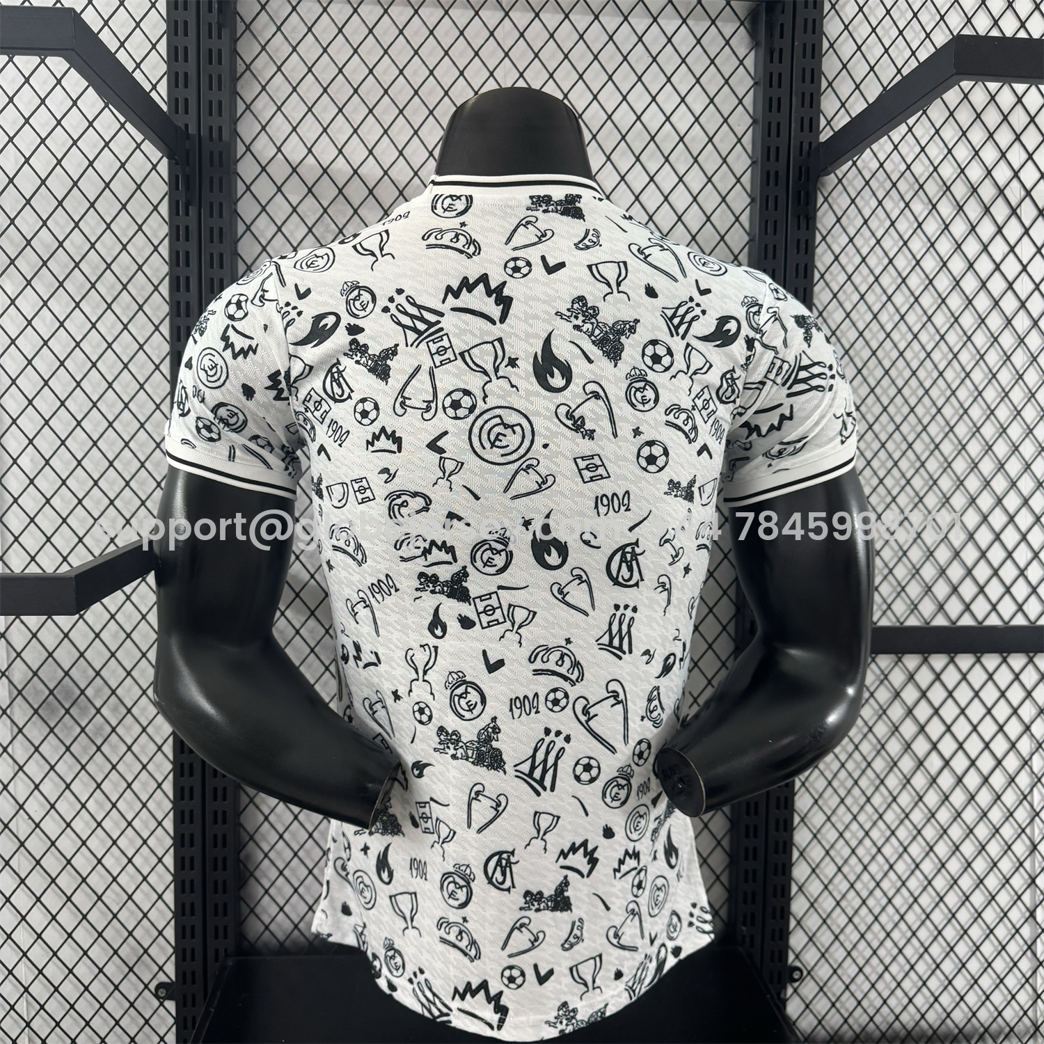 GlobeJersey-Real Madrid 25-26 White Special Jersey with Black Emoji Icons - Player Version