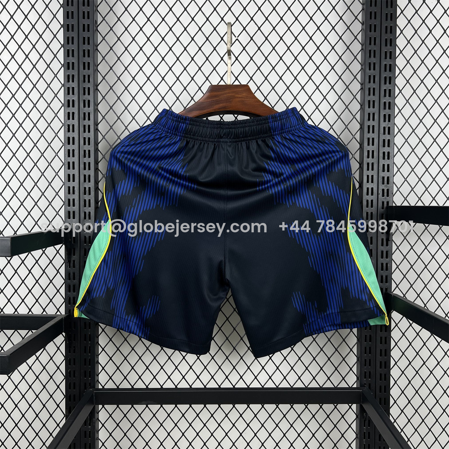 GlobeJersey-Brazil 2026 Away Blue Shorts - Fans Version