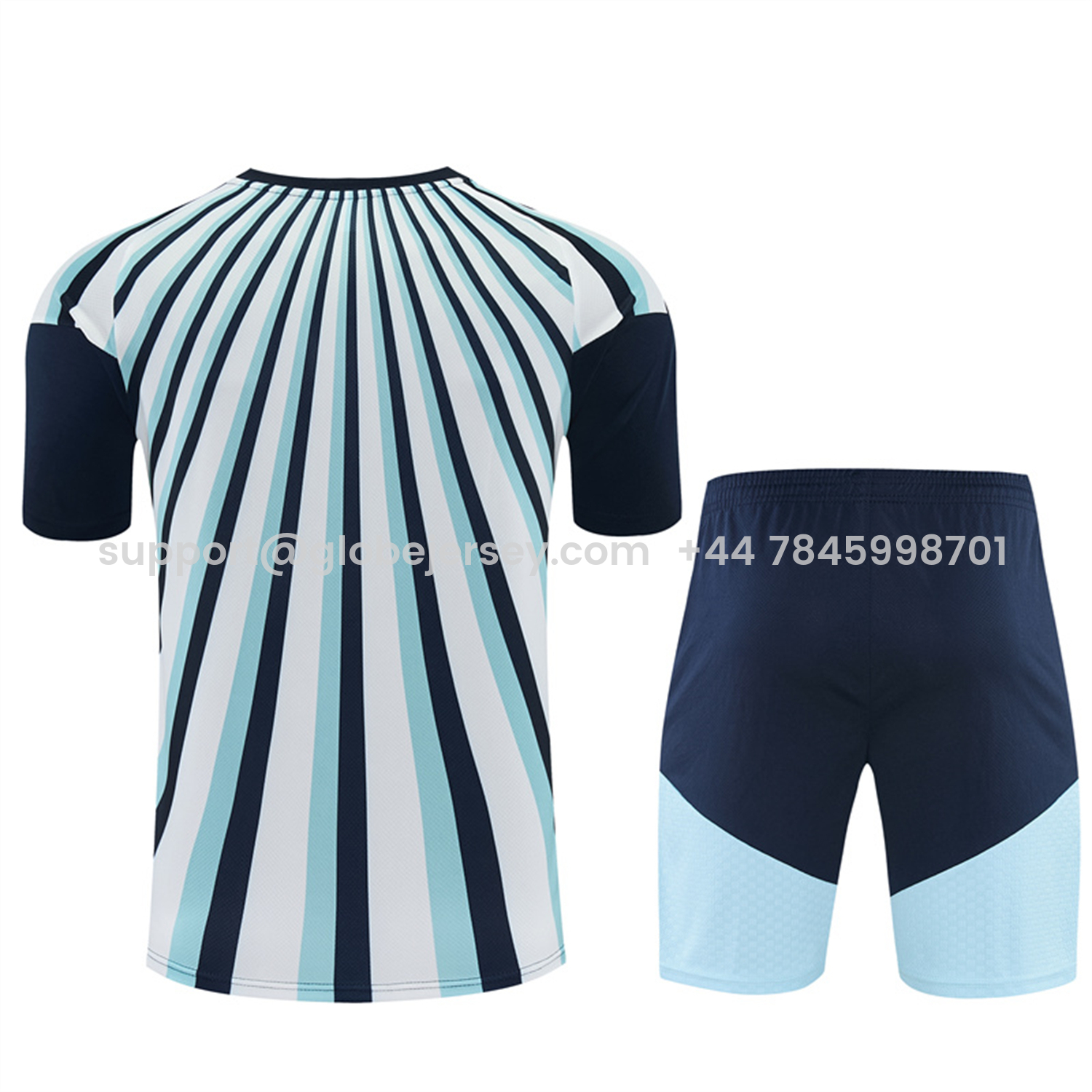 GlobeJersey-Argentina 2026 Kids Short-Sleeve Training Set - Blue Rays Top and Blue Shorts