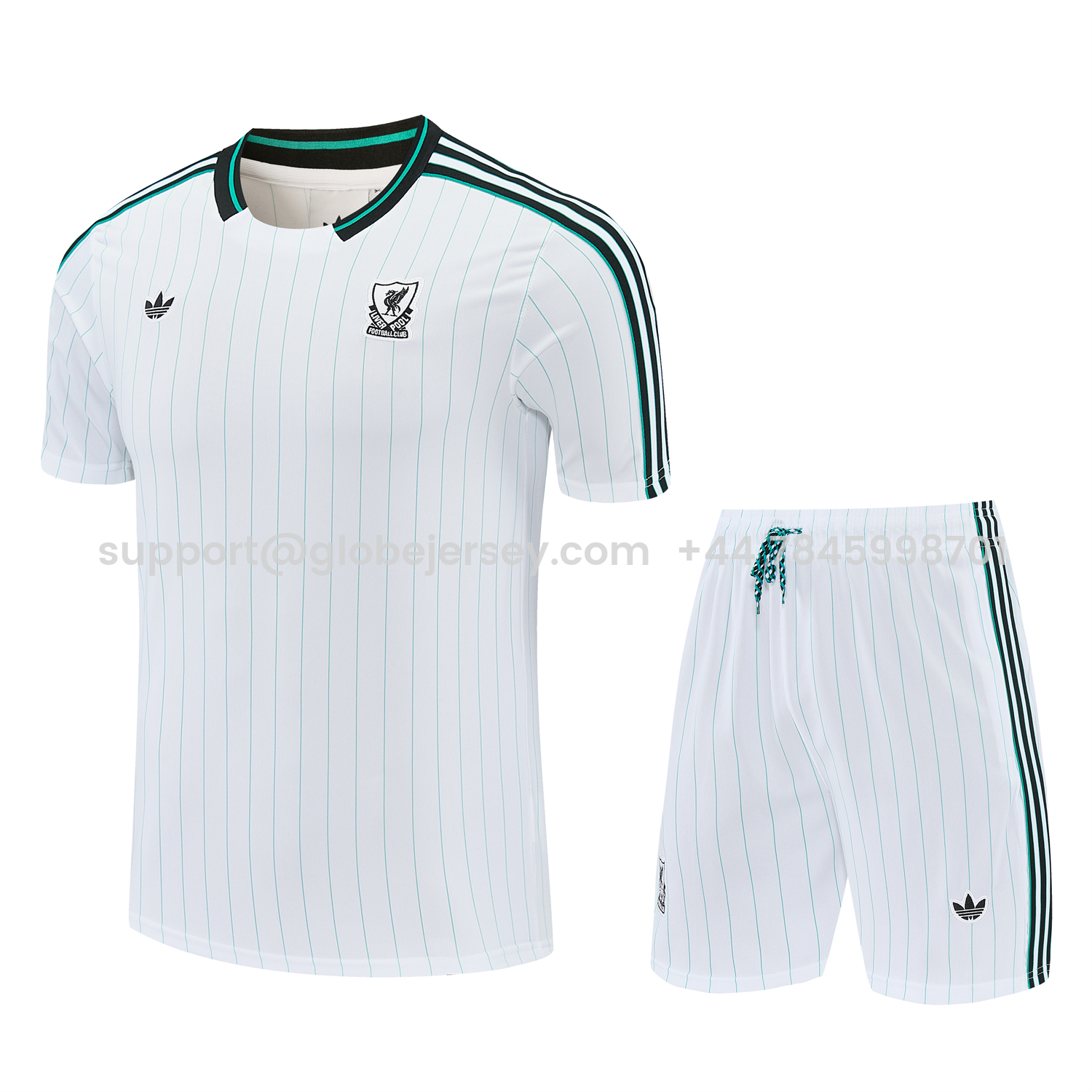 GlobeJersey-Liver.pool 25-26 Retro Style Short-Sleeve Training Set - Colors Top & Colors Pants