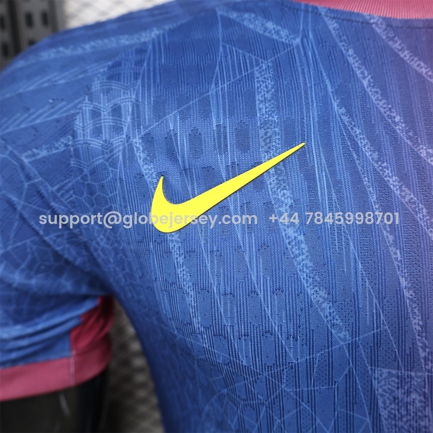 GlobeJersey-Barcelona 25-26 Red And Blue Gradient Special White Jersey - Player Version