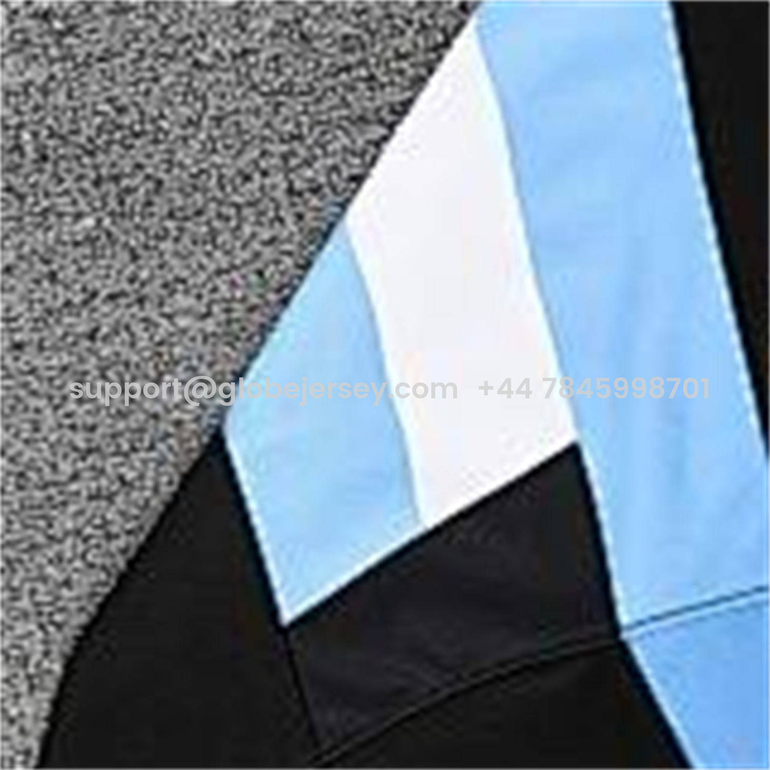 GlobeJersey-Argentina 25-26 Short-Sleeve Training Set - Blue Stripes Black Top & Black Shorts