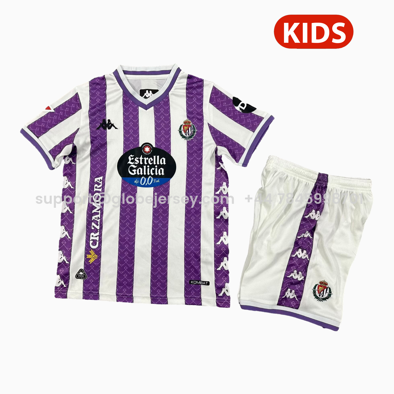 GlobeJersey-Real Valladolid 25-26 Home Kids Kit