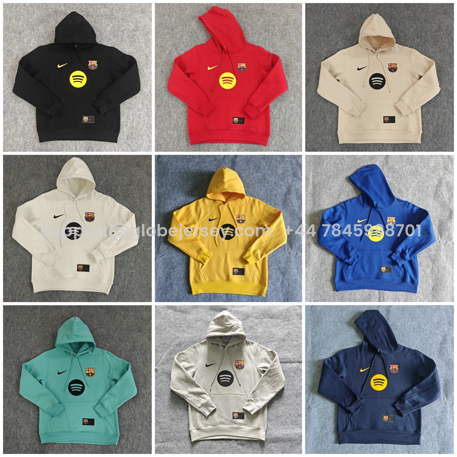 GlobeJersey-Barcelona 25-26 Big Logo Unisex Pullover Hoodie