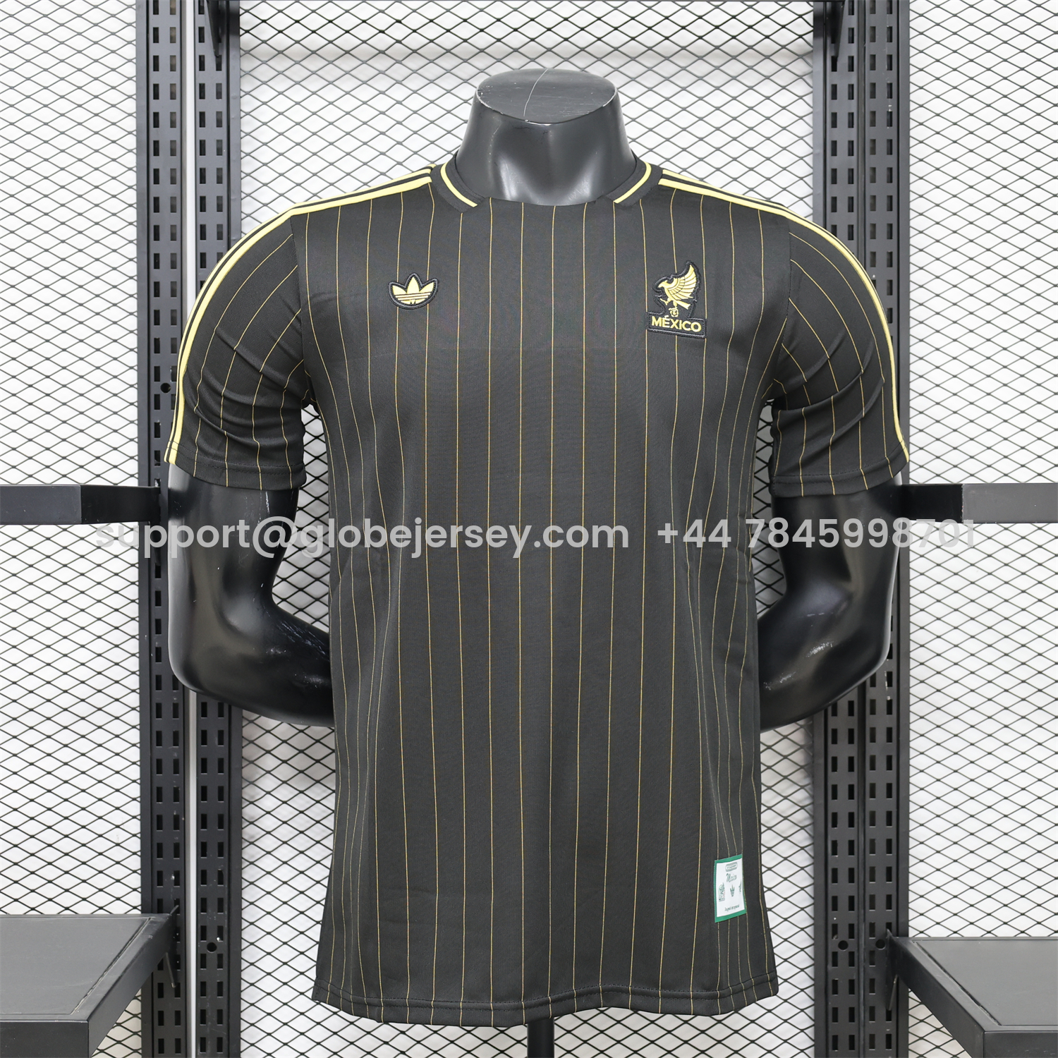 GlobeJersey-Mexico 2026 Terrace Icon Retro Casual Style Black Jersey - Player Version