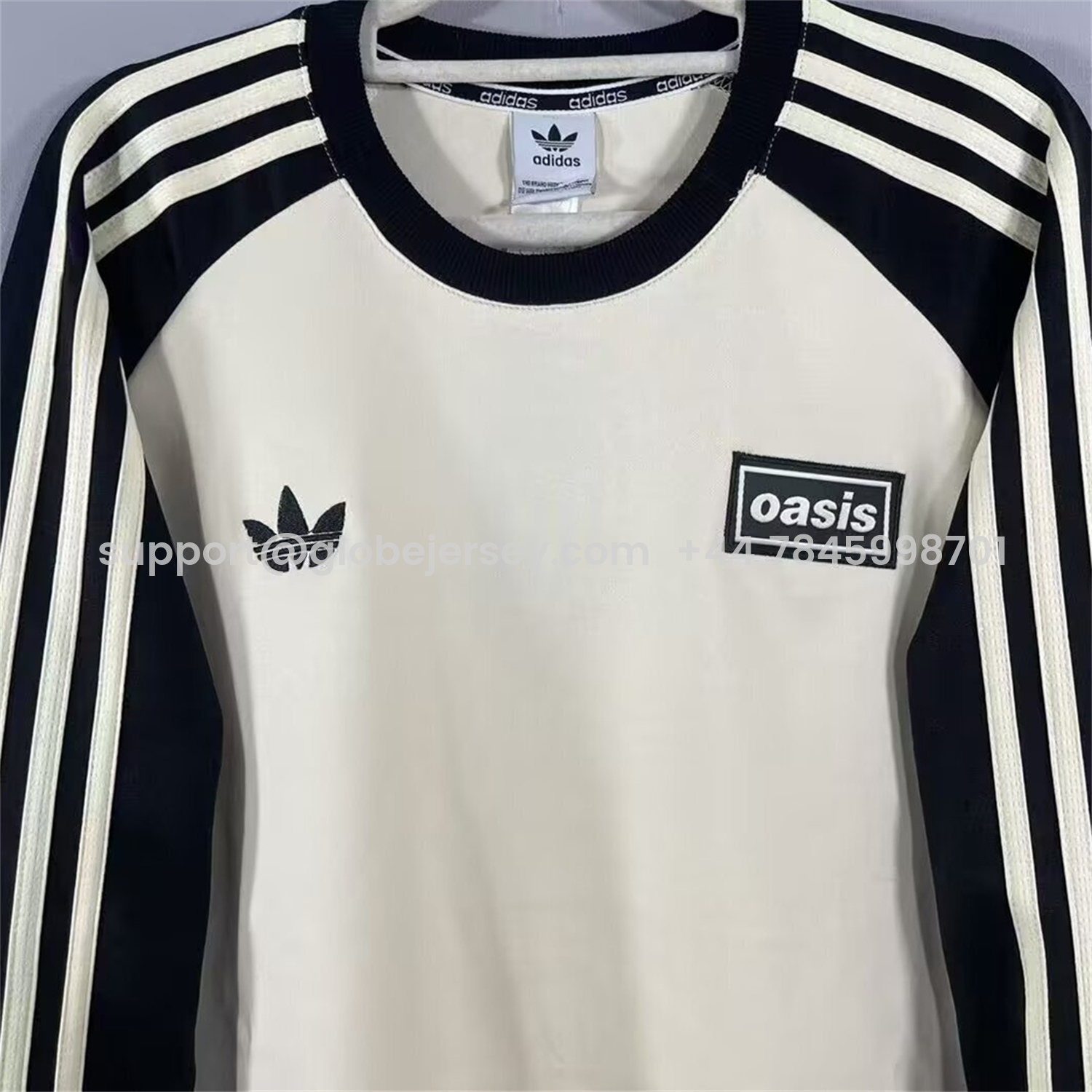 GlobeJersey-Adidas 25-26 Oasis Originals Tour Cream Long Sleeves Jersey - Fans Version