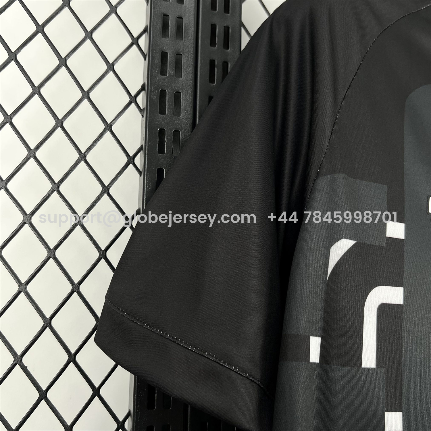 GlobeJersey-Santa Cruz 26-27 Pre-Match Black With White Lines Jersey - Fans Version
