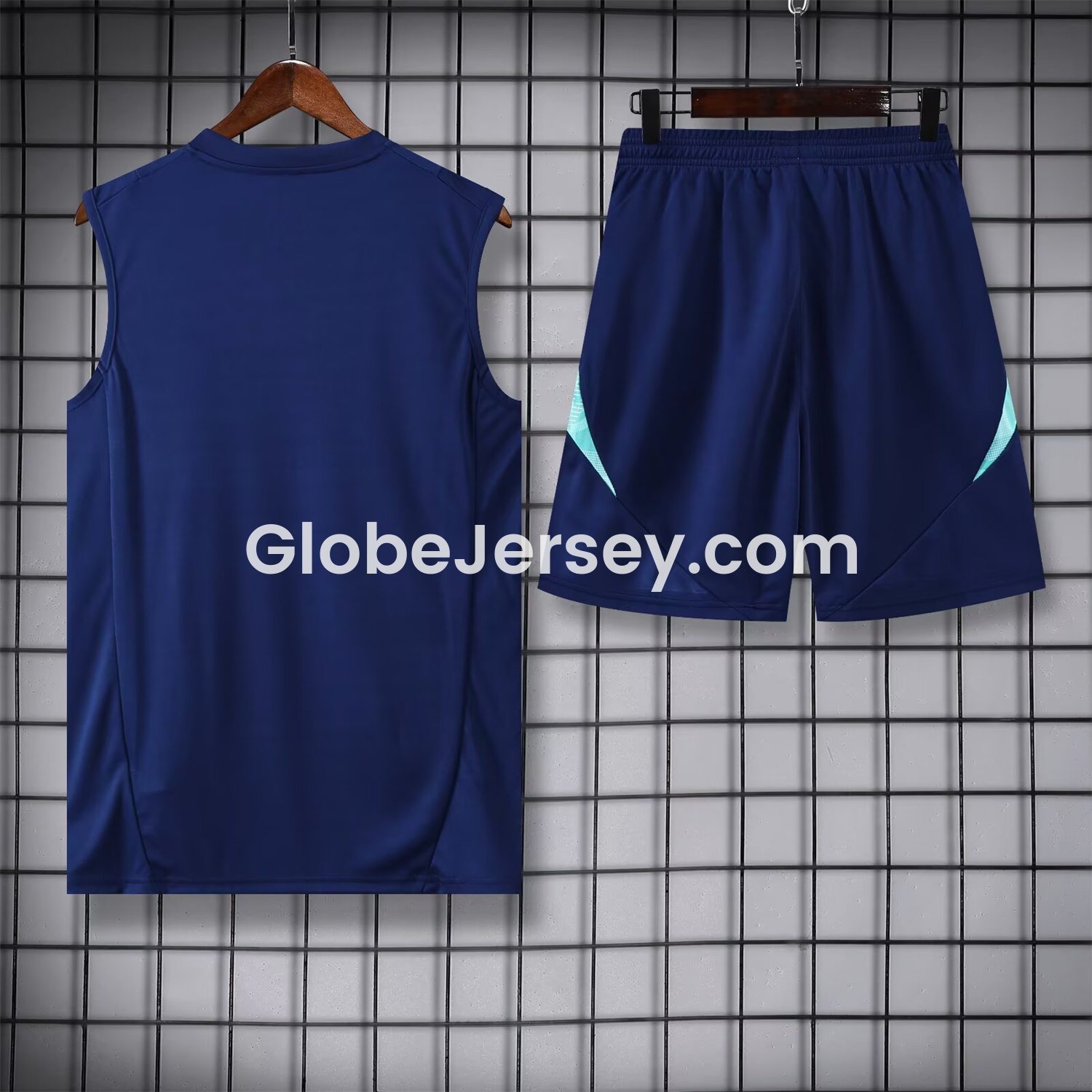 GlobeJersey-Flamengo 25-26 Vest Training Set - Royal Blue With Royal Blue
