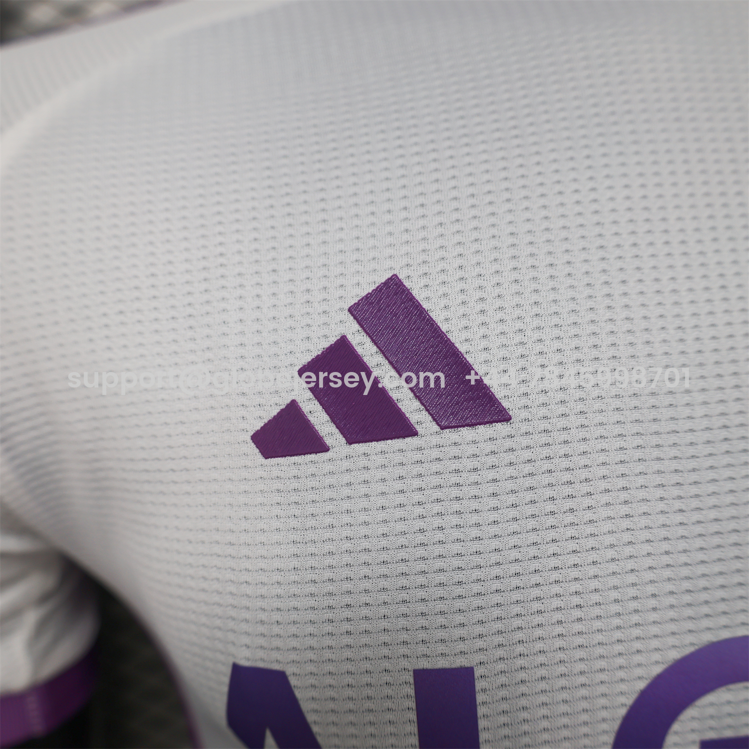 GlobeJersey-Algeria 25-26 White Purple Gradient with Hexagonal Pattern Jersey - Player Version