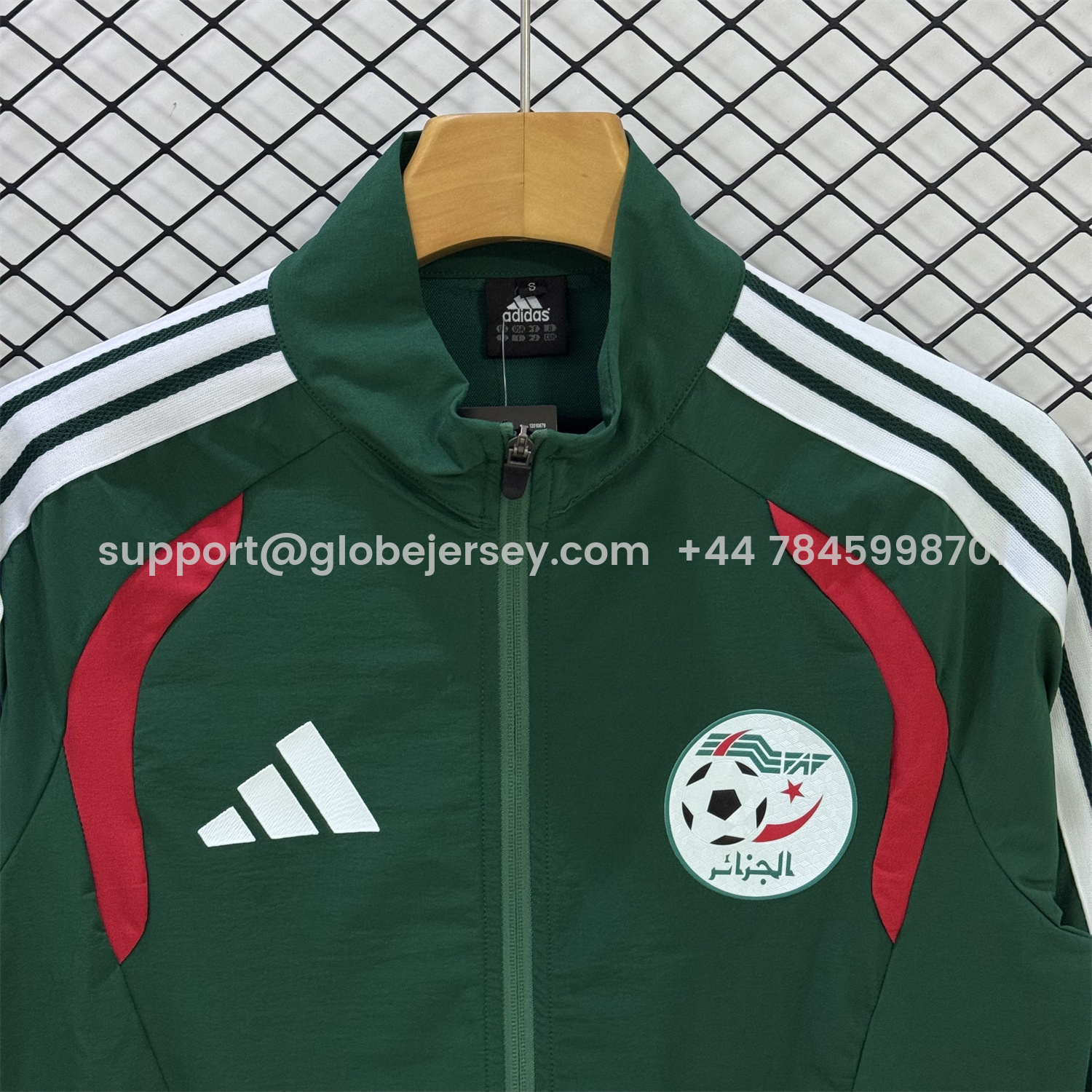 GlobeJersey-Algeria 2026 Windbreaker Training Set - Deep Green Top and Pants