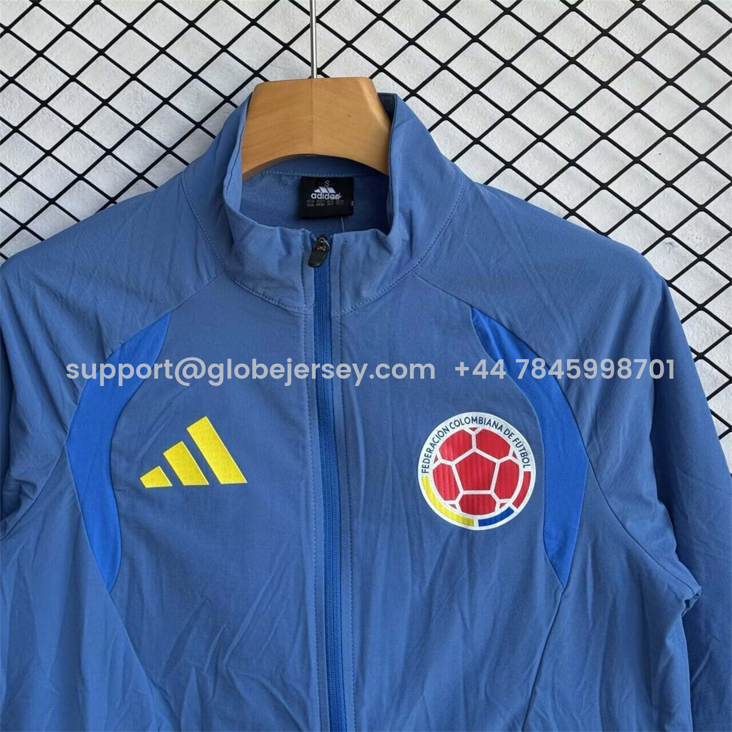 GlobeJersey-Colombia 2026 Windbreaker Training Set - Ocean Blue Top and Pants