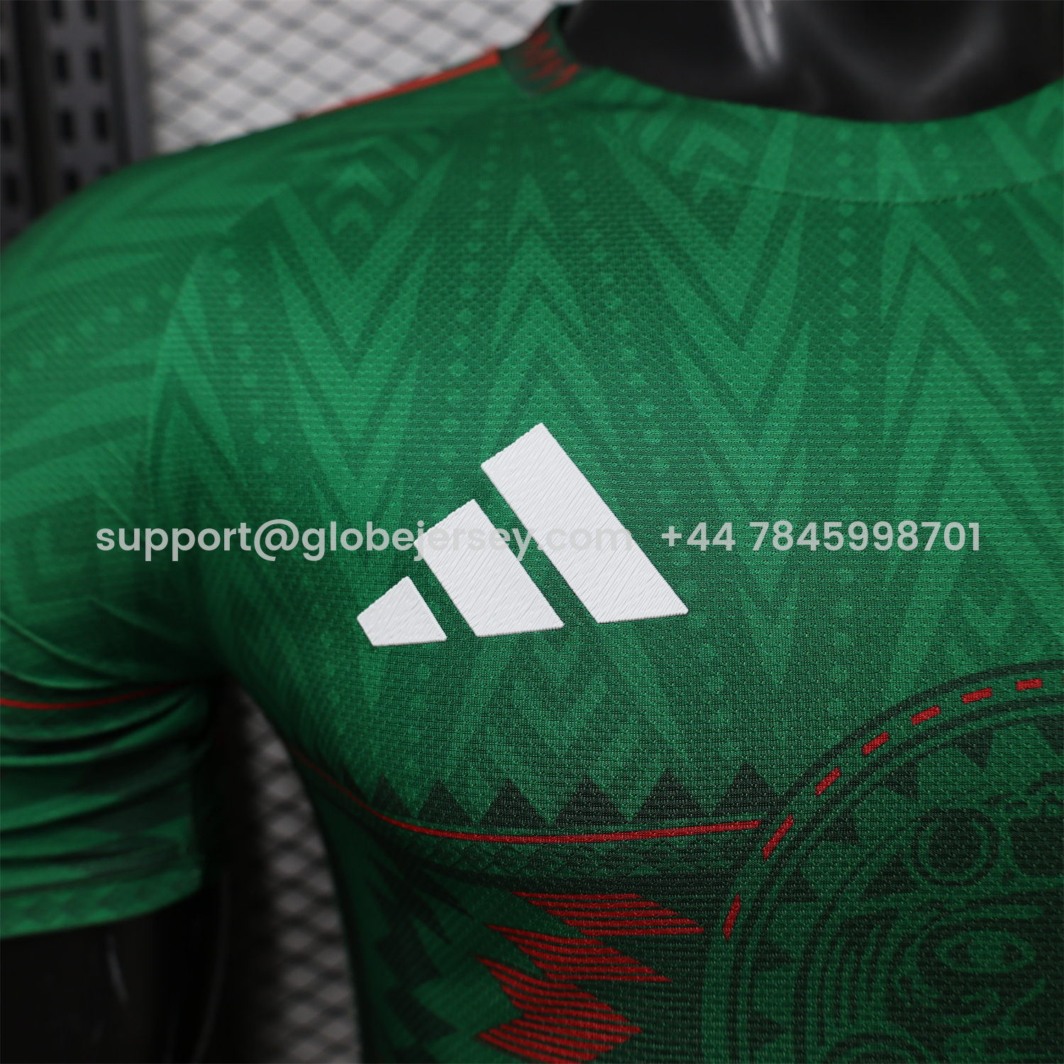 GlobeJersey-Mexico 2026 Aztec Sun Stone Green Special Jersey - Player Version