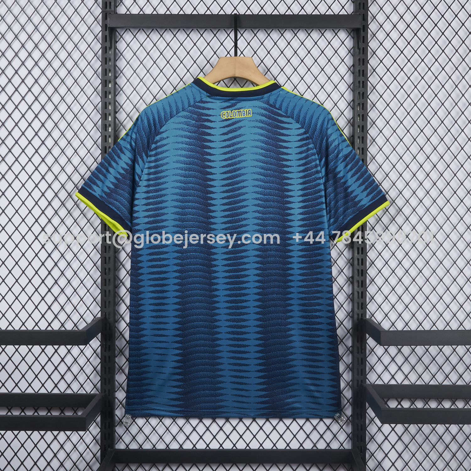 GlobeJersey-Colombia 2026 Away Blue Jersey - Fans Version