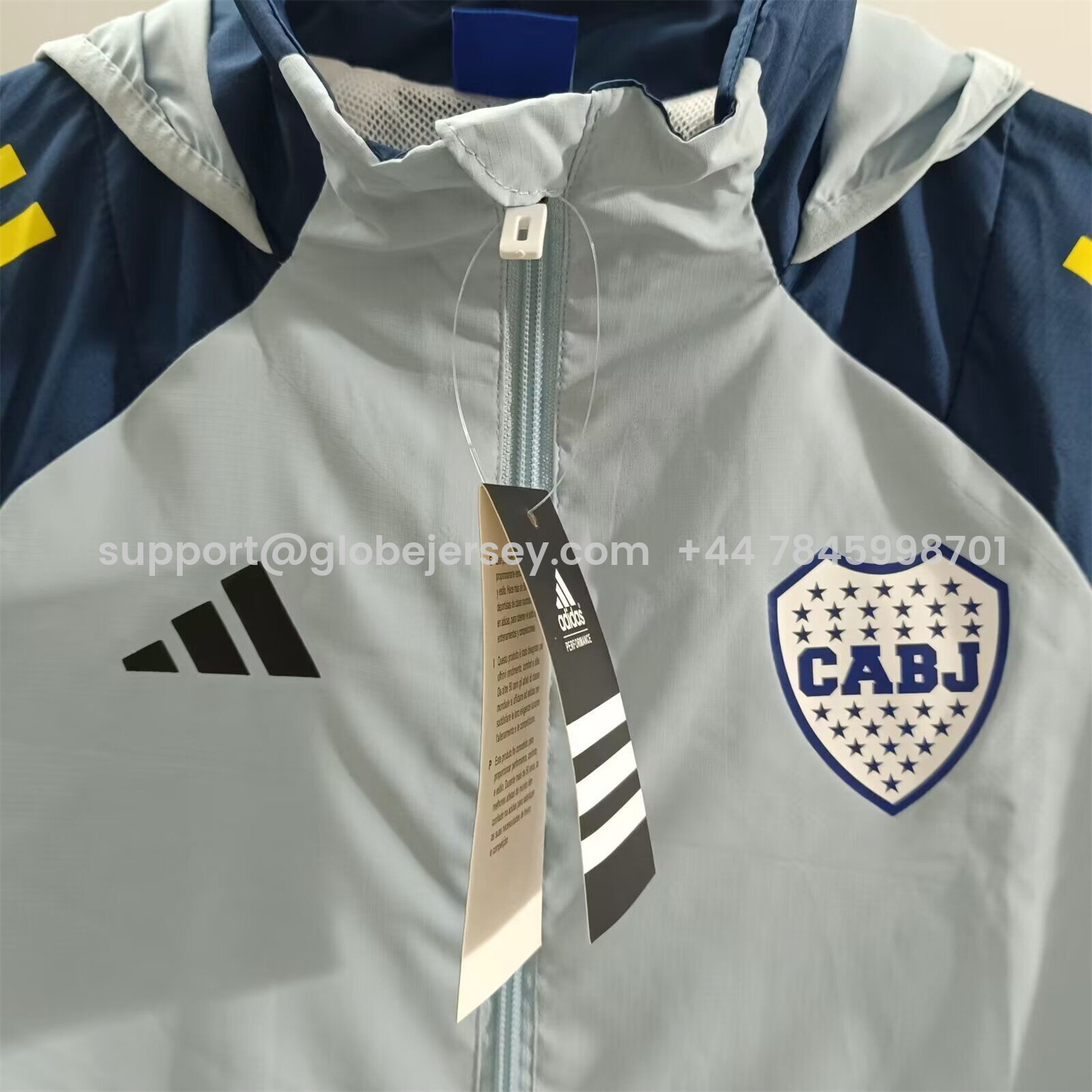 GlobeJersey-Boca Juniors 25-26 Training Windbreaker Jacket - Grey