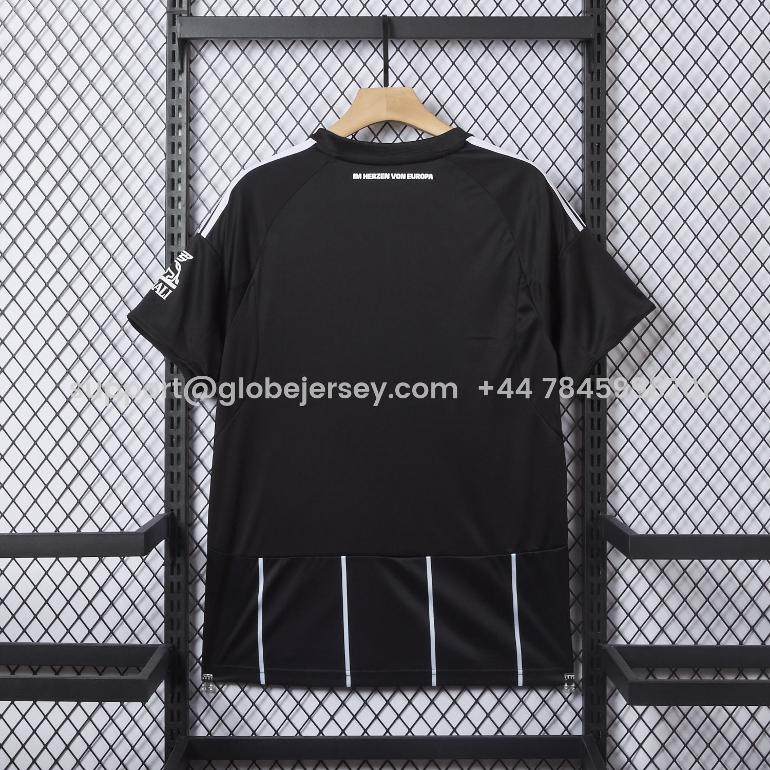 GlobeJersey-Frankfurt 25-26 European Home Black Jersey - Fans Version