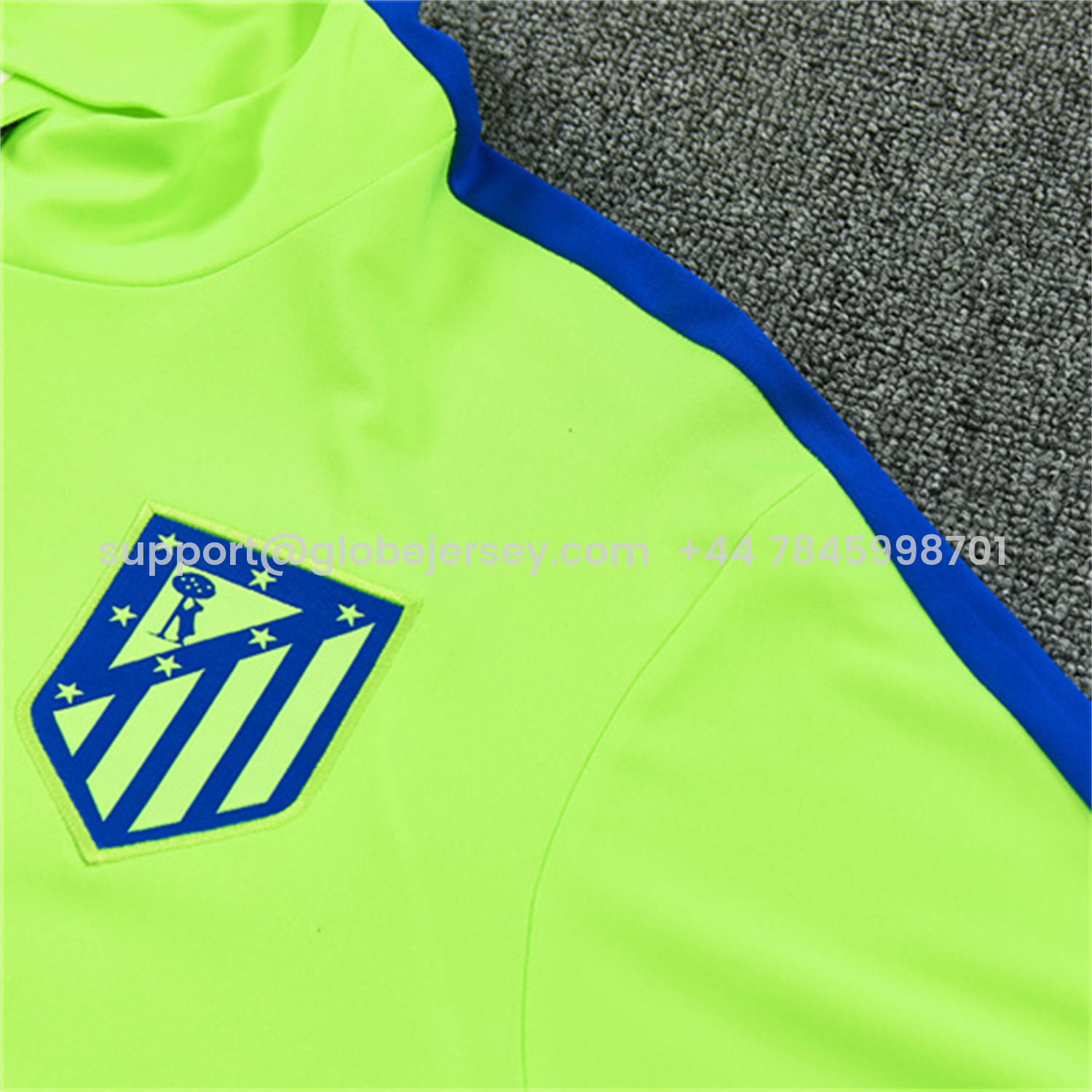 GlobeJersey-Atletico Madrid 26-27 Kids Long Sleeves Training Set - Neon Green Top & Black Pants