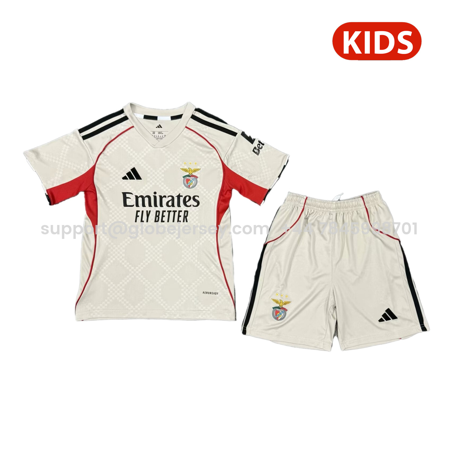 GlobeJersey-Benfica 25-26 Away Kids Kit