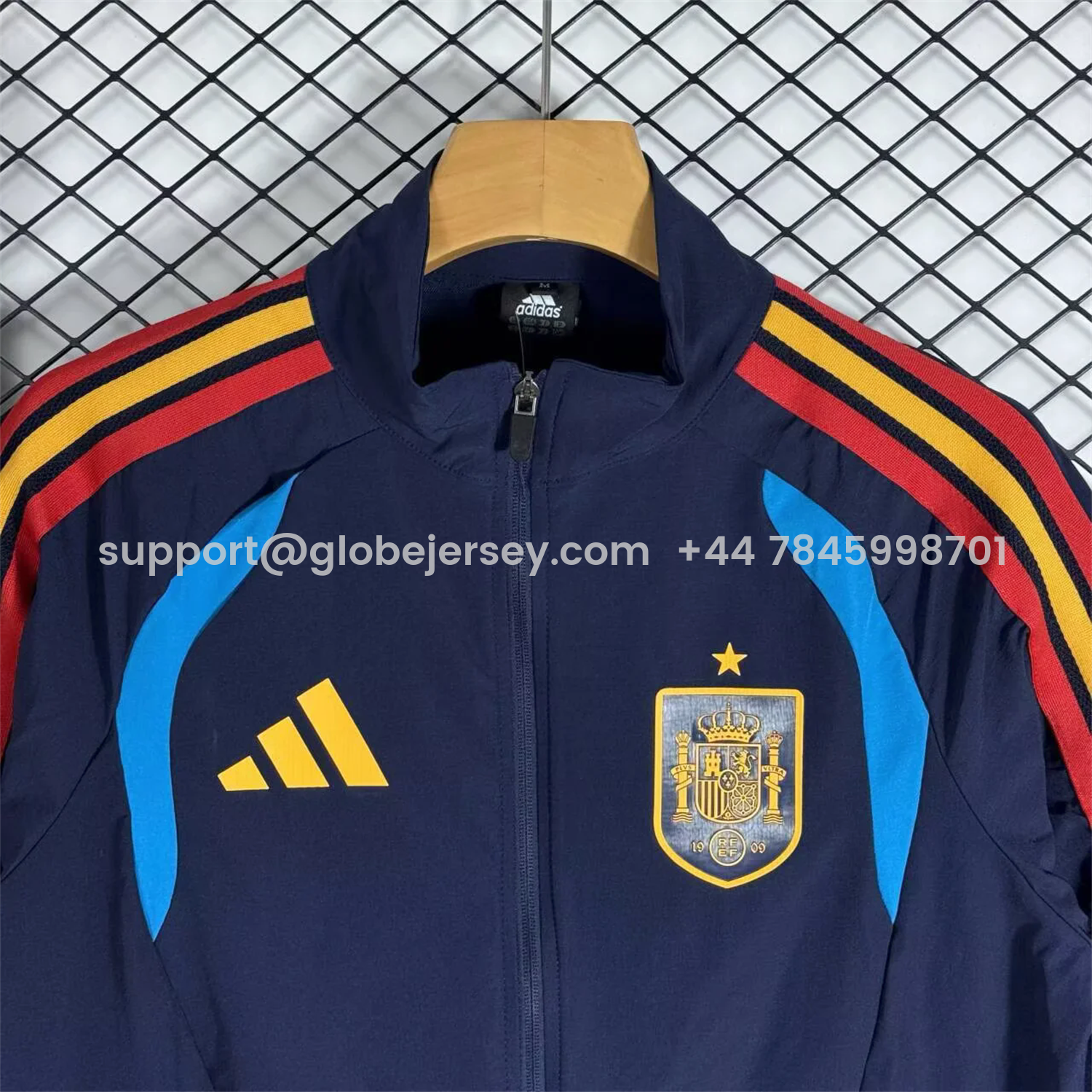 GlobeJersey-Spain 2026 Windbreaker Training Set - Blue Top and Pants