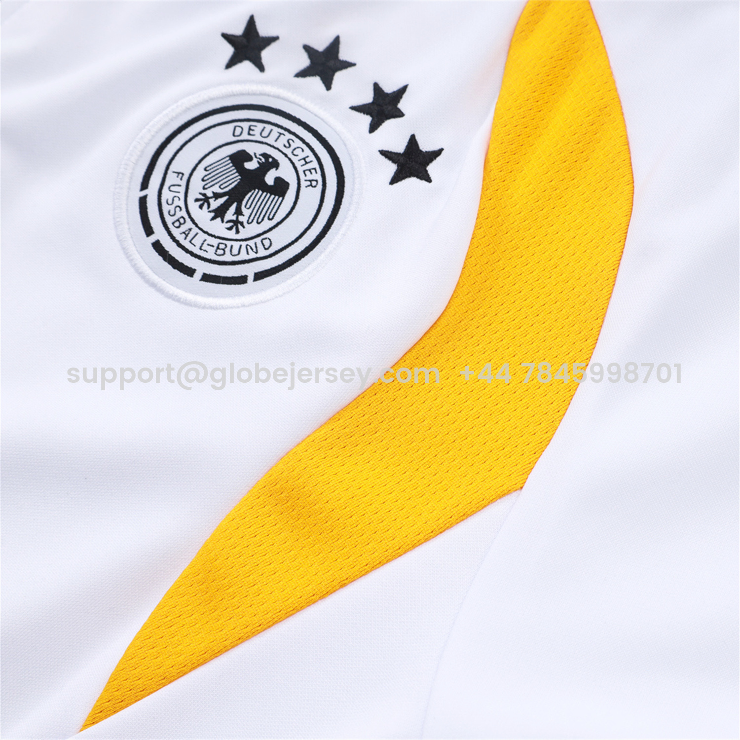 GlobeJersey-Germany 2026 Windbreaker Training Set - White Top and Black Pants